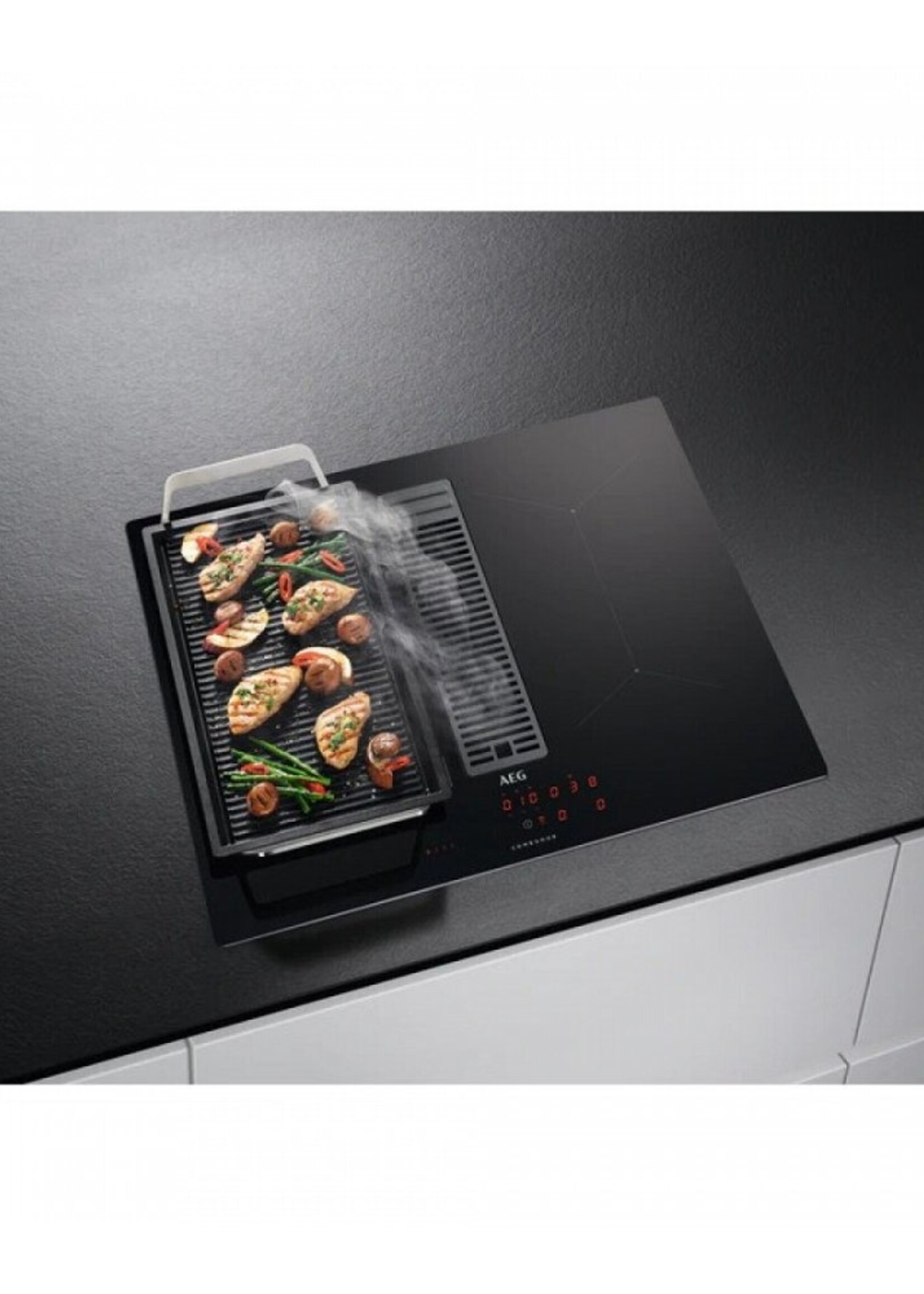 AEG IDE74243IB inductiekookplaat met afzuiging - 72 cm