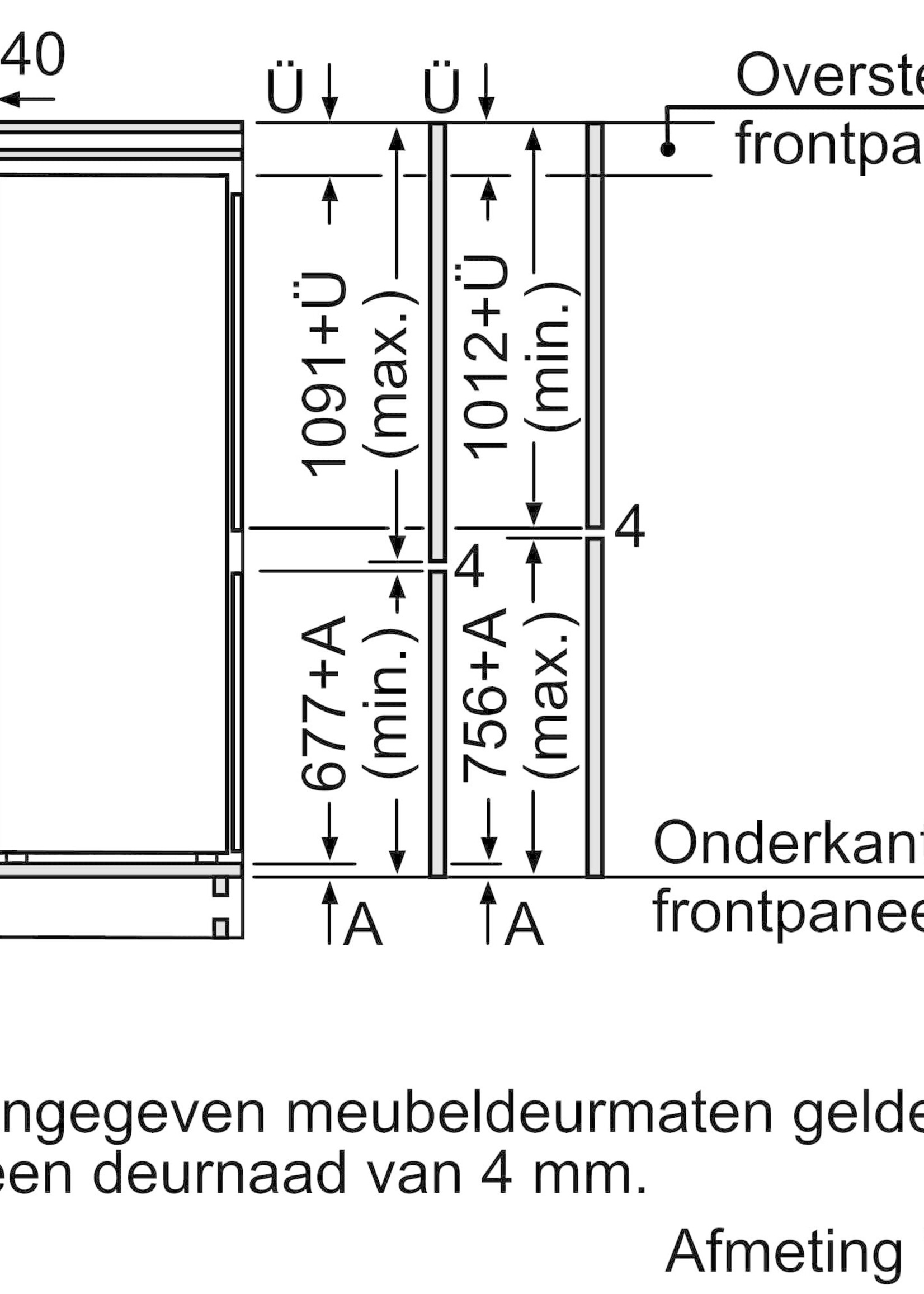 Siemens KI86NNSF0 inbouw koel/vries combinatie iQ100