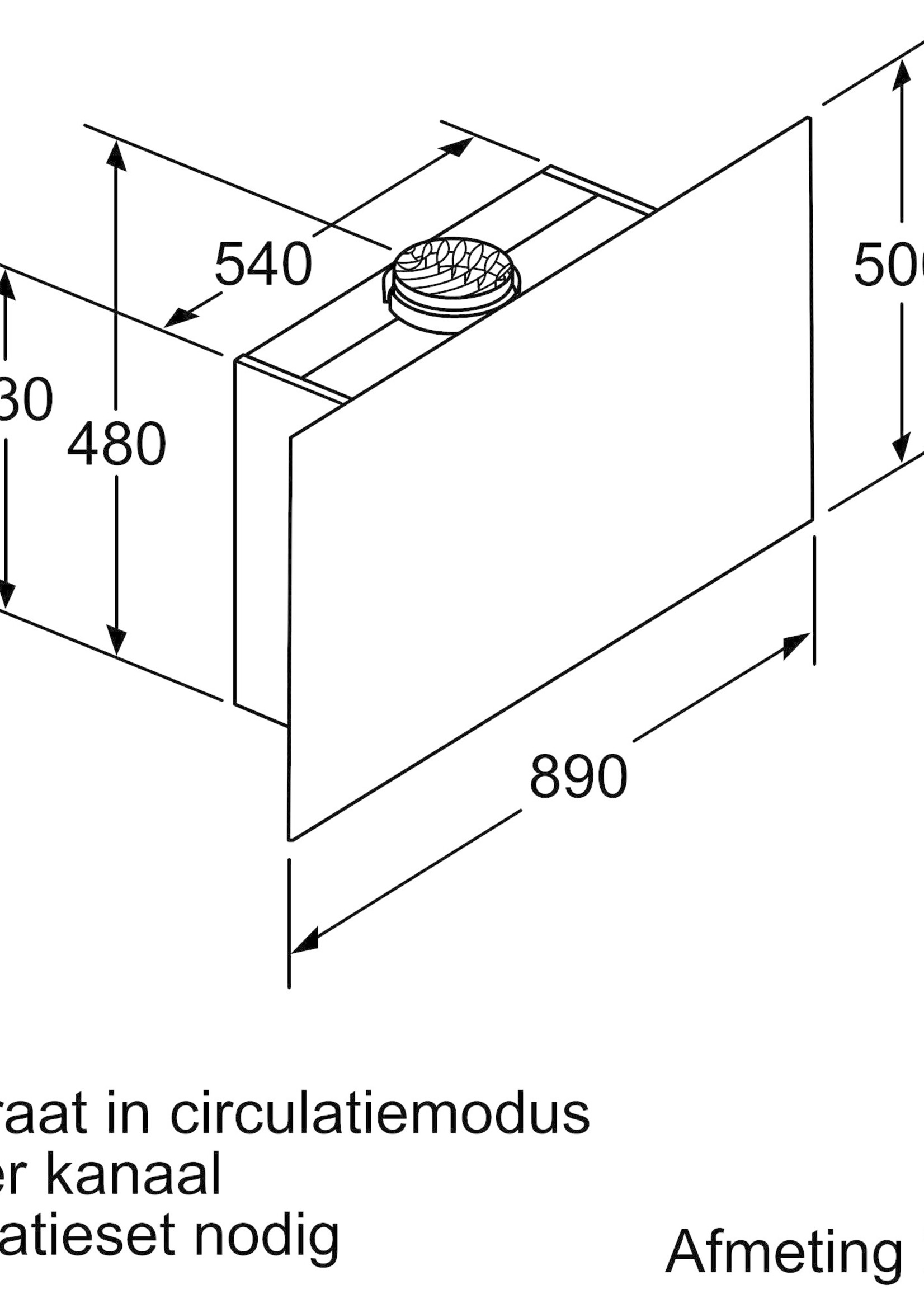 Siemens LC97FVW62S studioLine Verticale afzuigkap 90 cm
