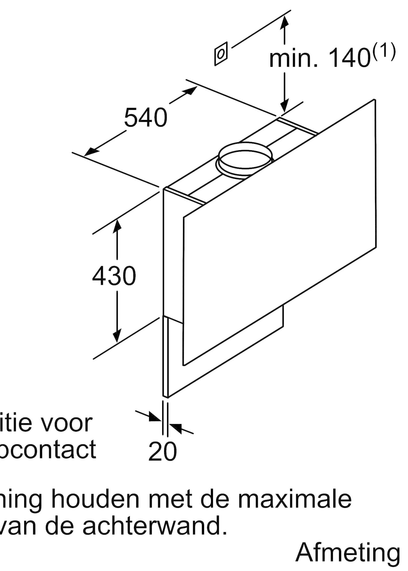Siemens LC97FVW62S studioLine Verticale afzuigkap 90 cm