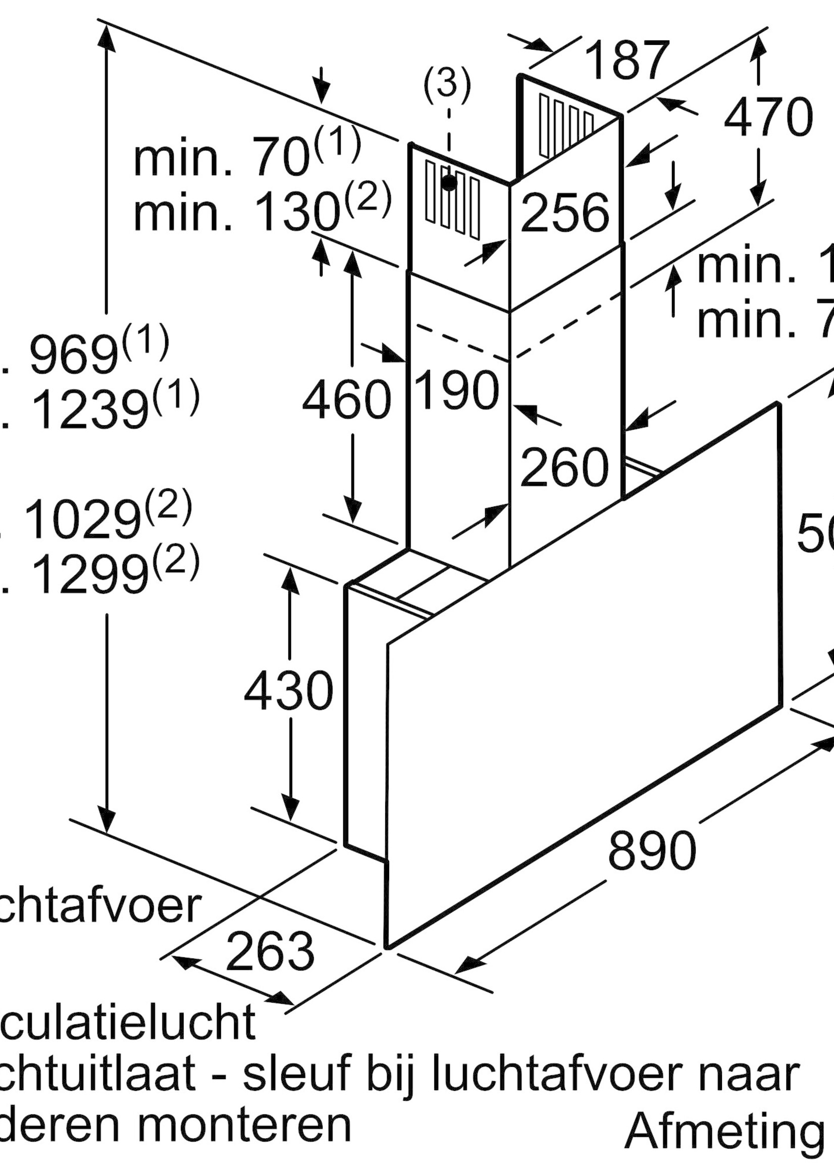 Siemens LC97FVW62S studioLine Verticale afzuigkap 90 cm
