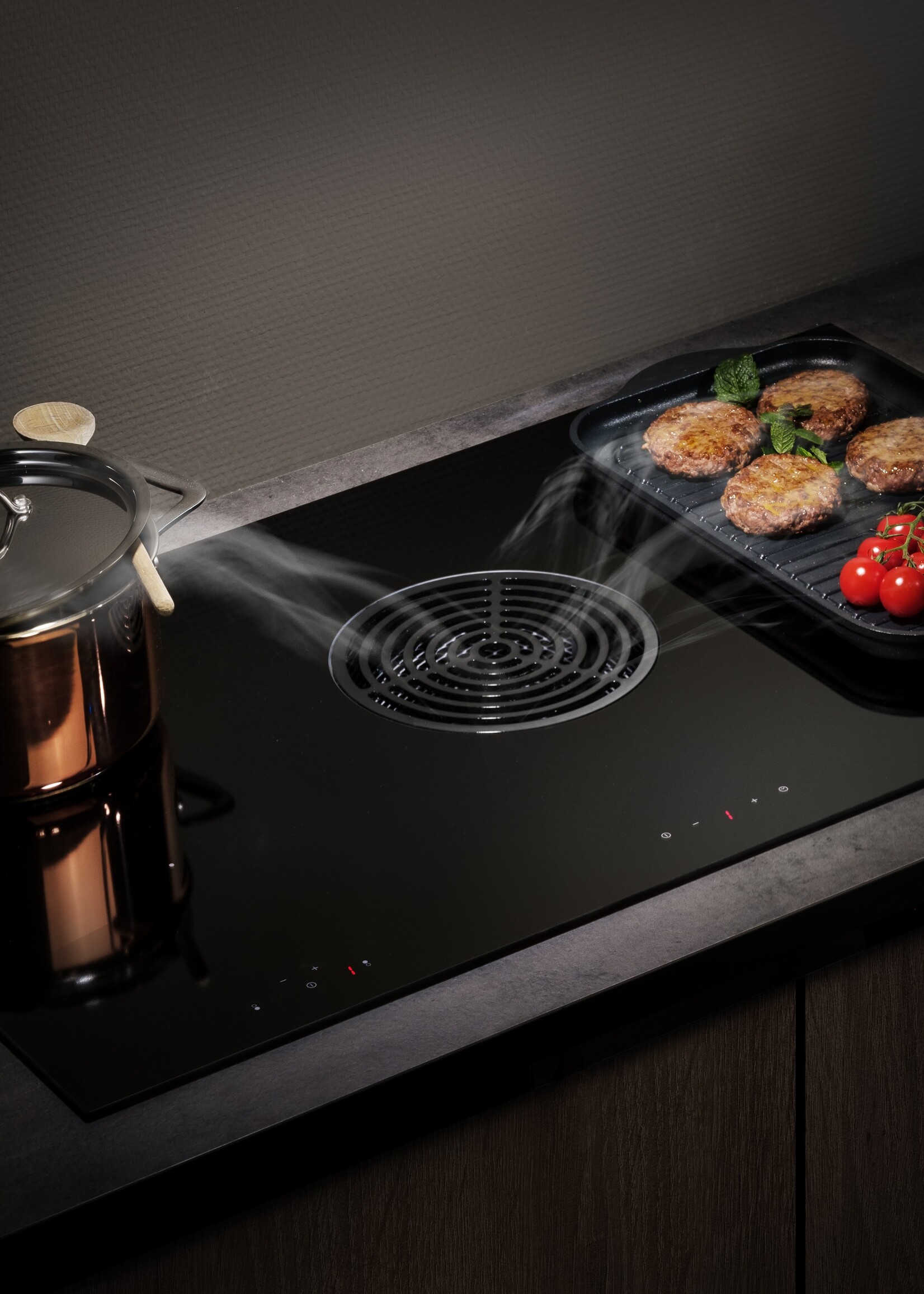 Senza Nome Thema One Inductiekookplaat met afzuiging - 90 cm