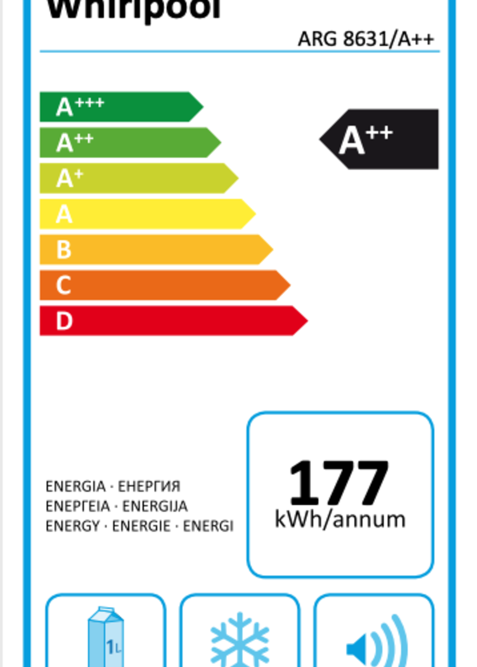 Whirlpool ARG8631A++ koelkast 54 cm