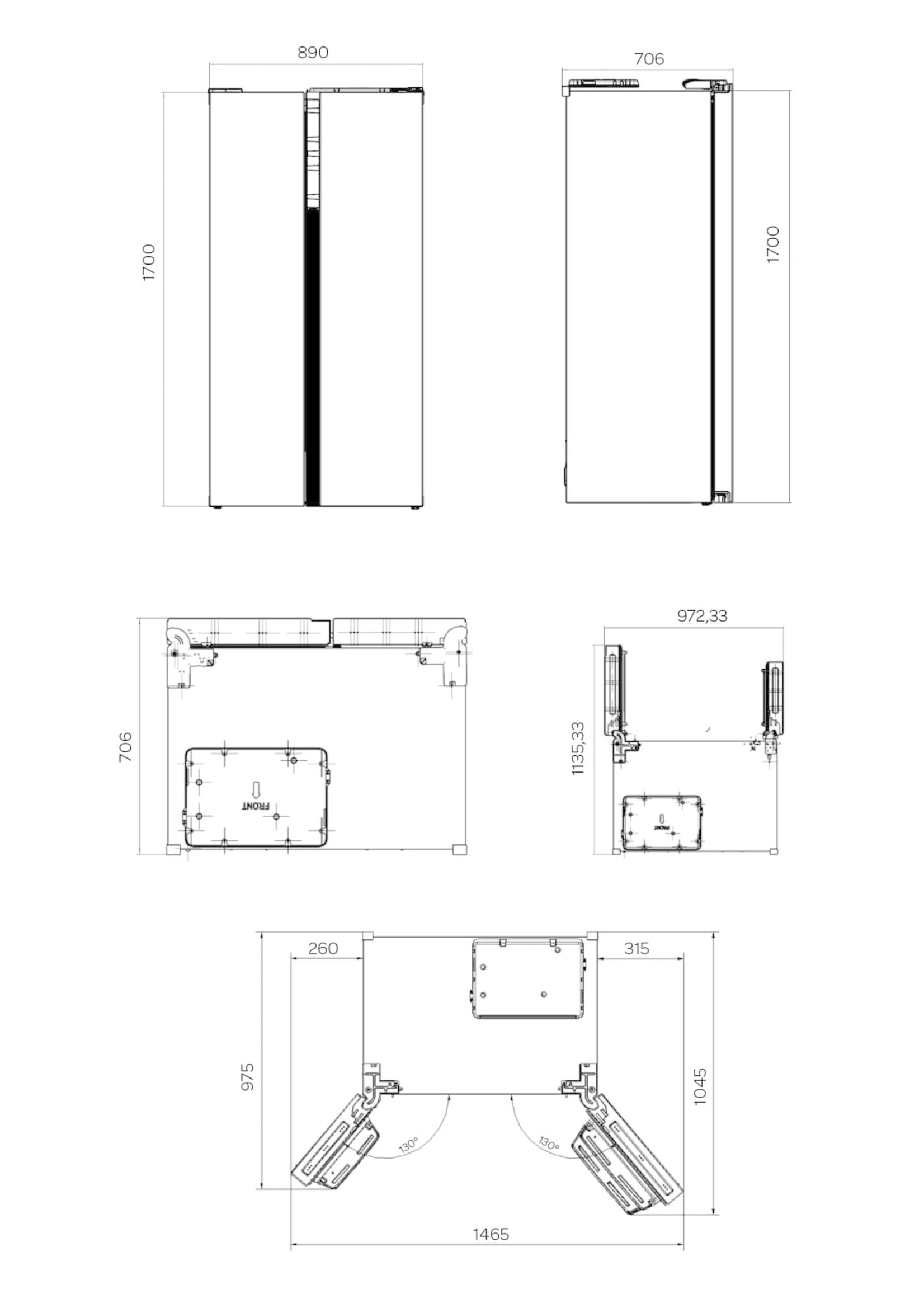 Inventum SKV0178R Amerikaanse koelkast