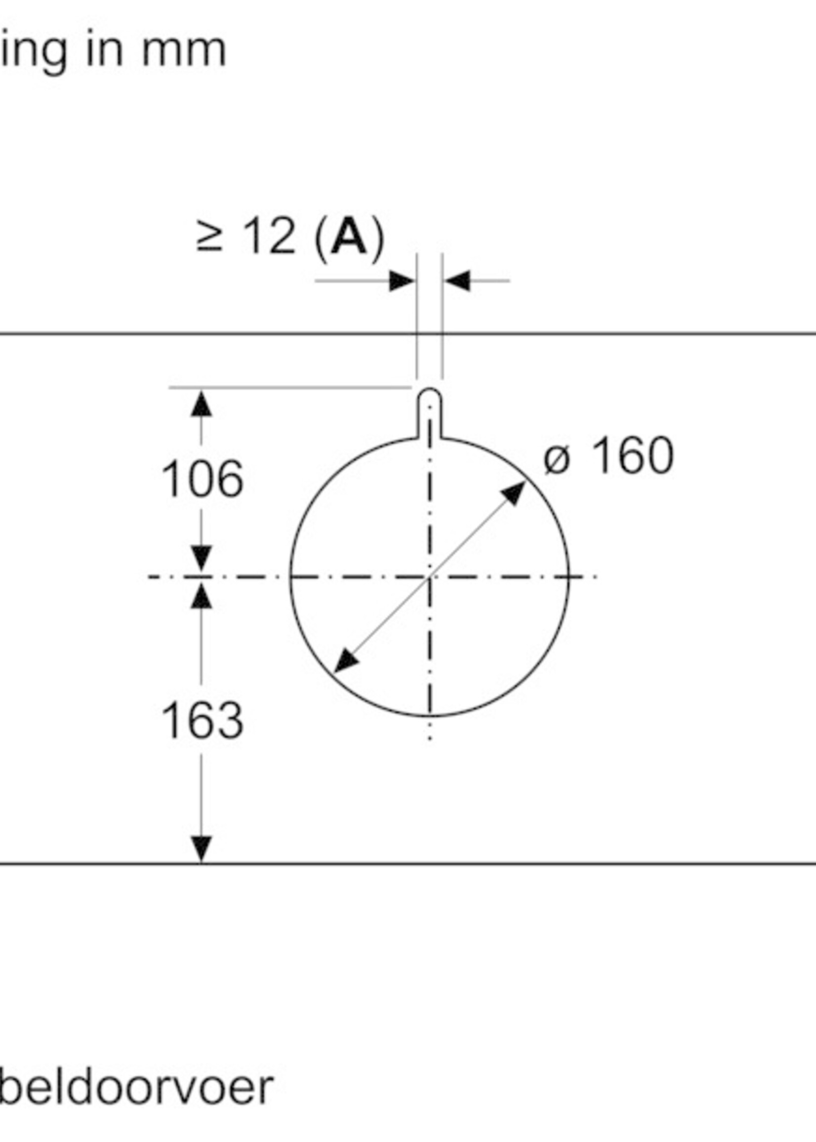 Siemens LJ67BAM60 Inbouw afzuigkap 60 cm