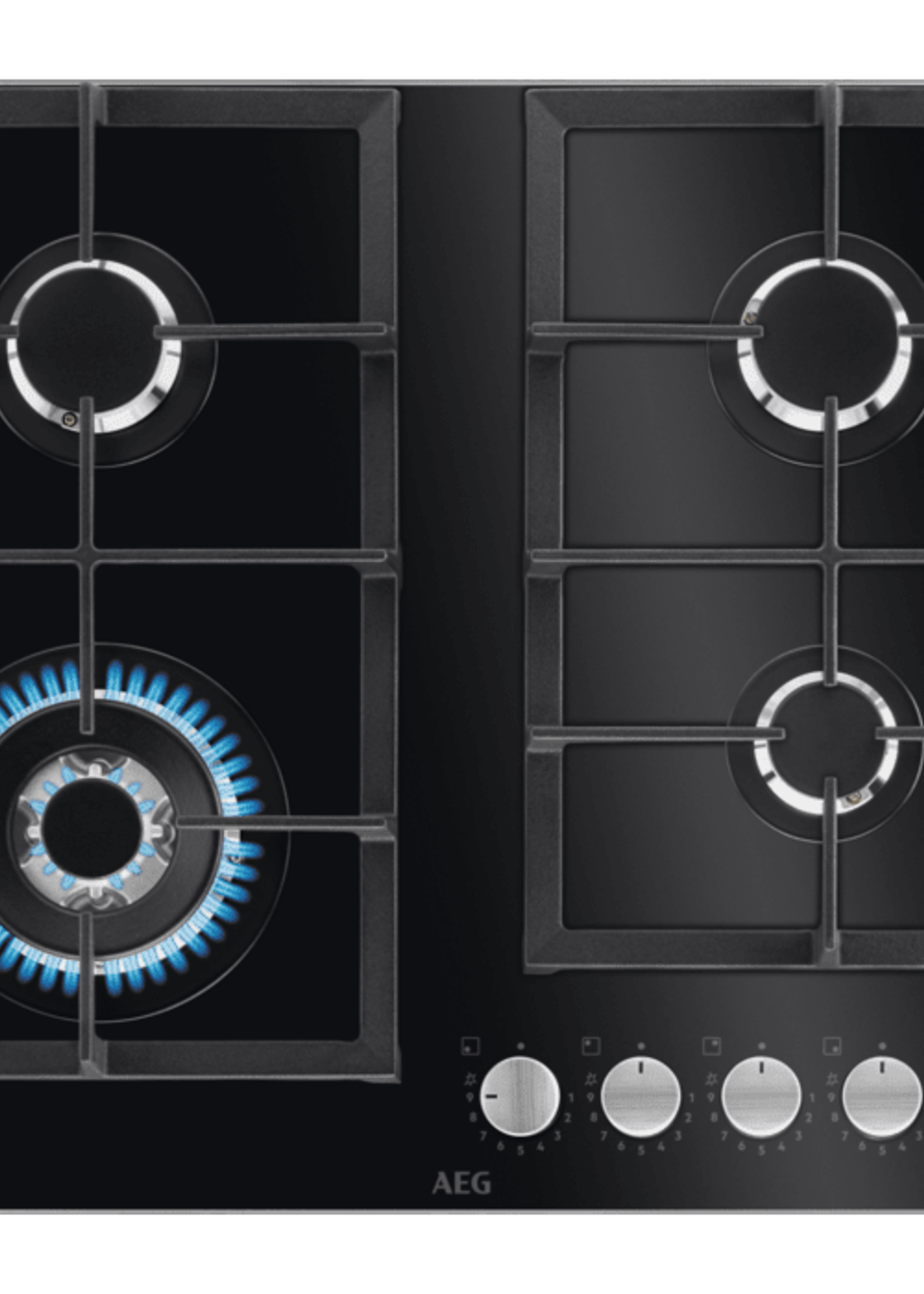 AEG HKB64420NB gas op glas kookplaat - 60 cm