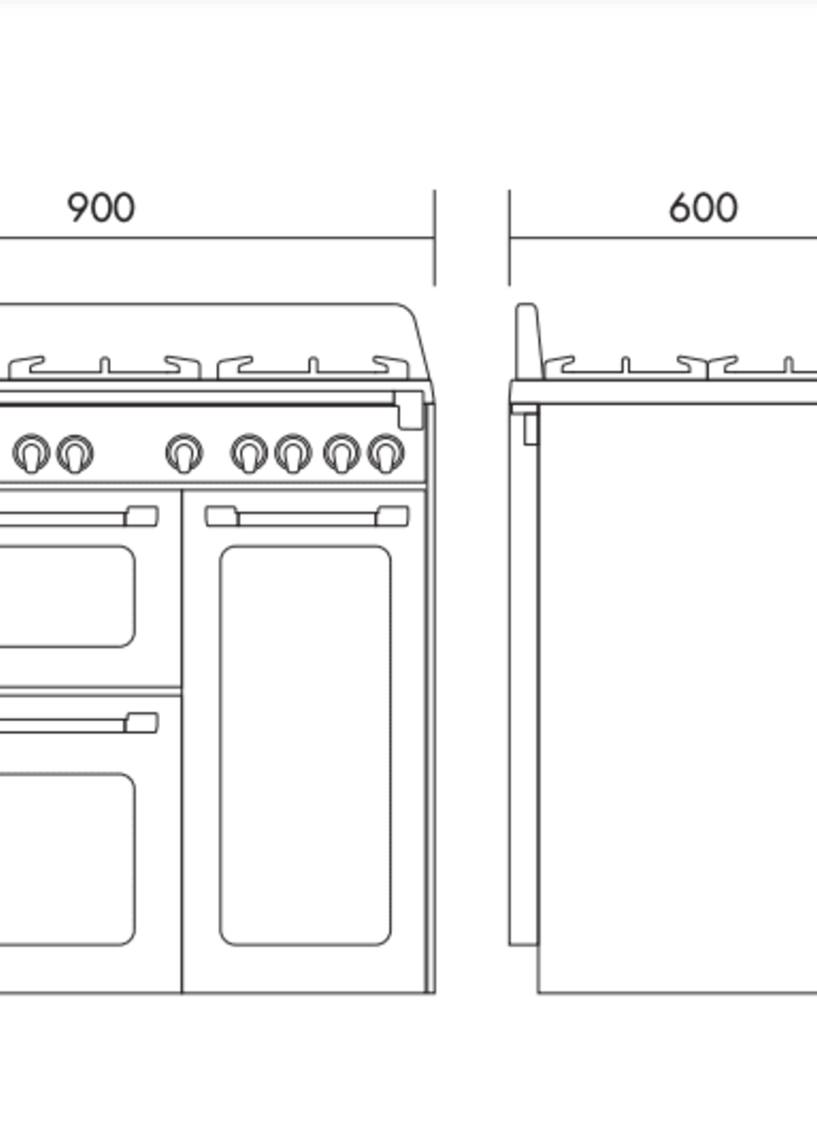 Boretti CFBG903AN/2 Toscana Gasfornuis - 90 cm