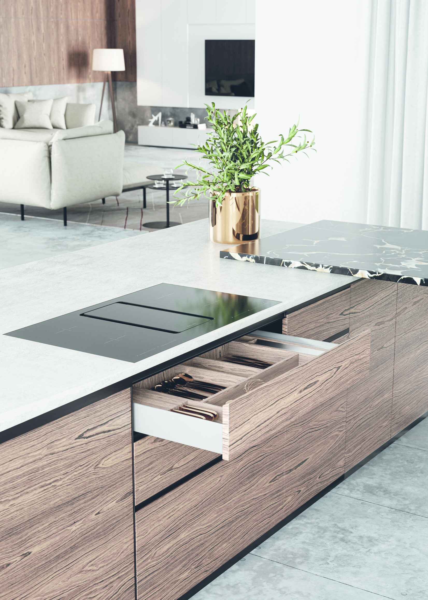 Opera FONDA 830 Pro kookplaat met afzuiging - 83 cm