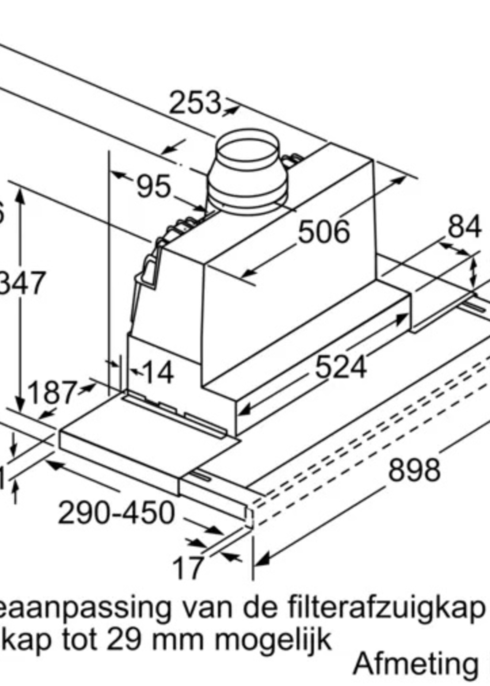 Bosch DFR097E50 vlakscherm afzuigkap - 90 cm