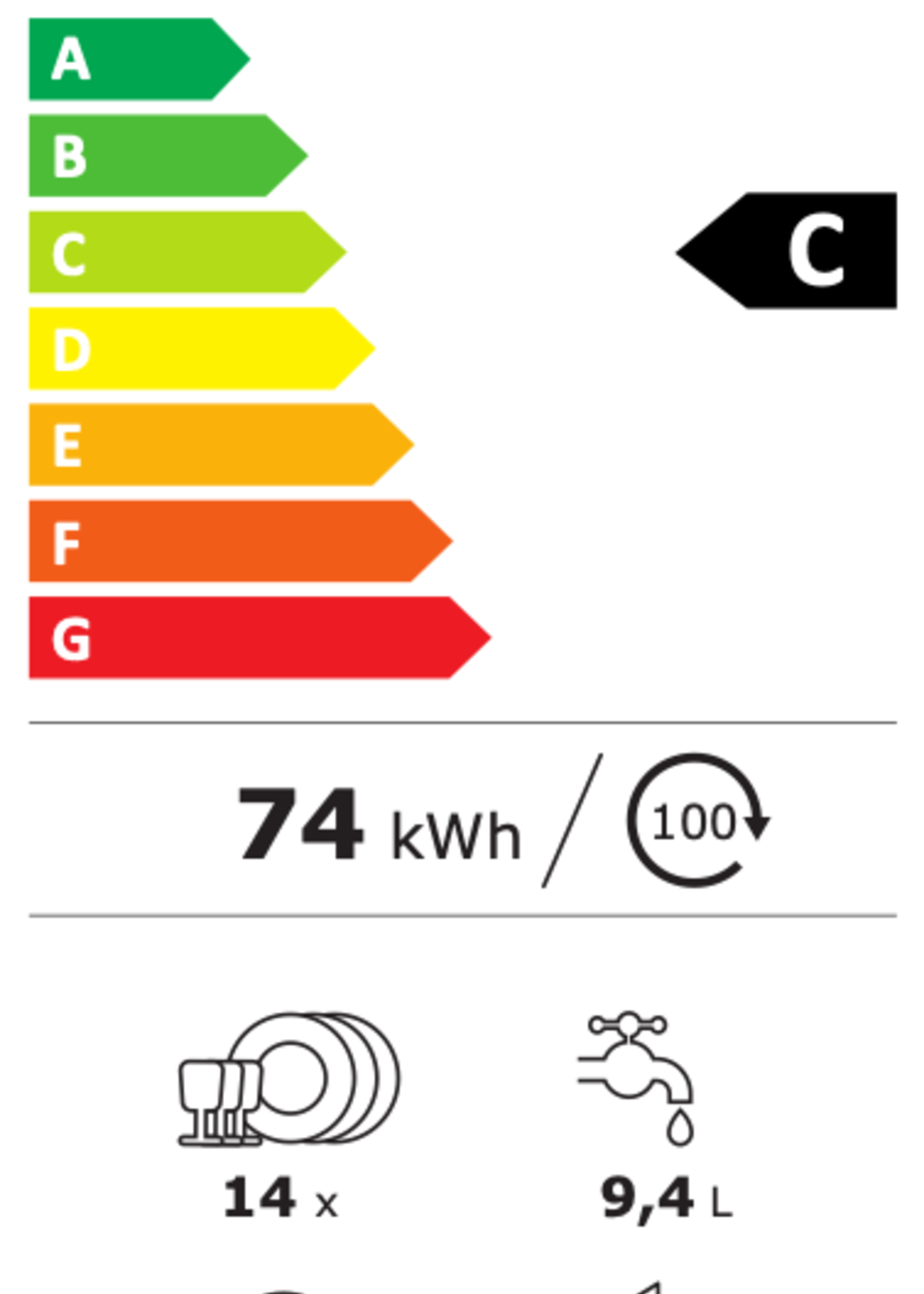 Atag VA7114RT inbouw vaatwasser - 90 cm