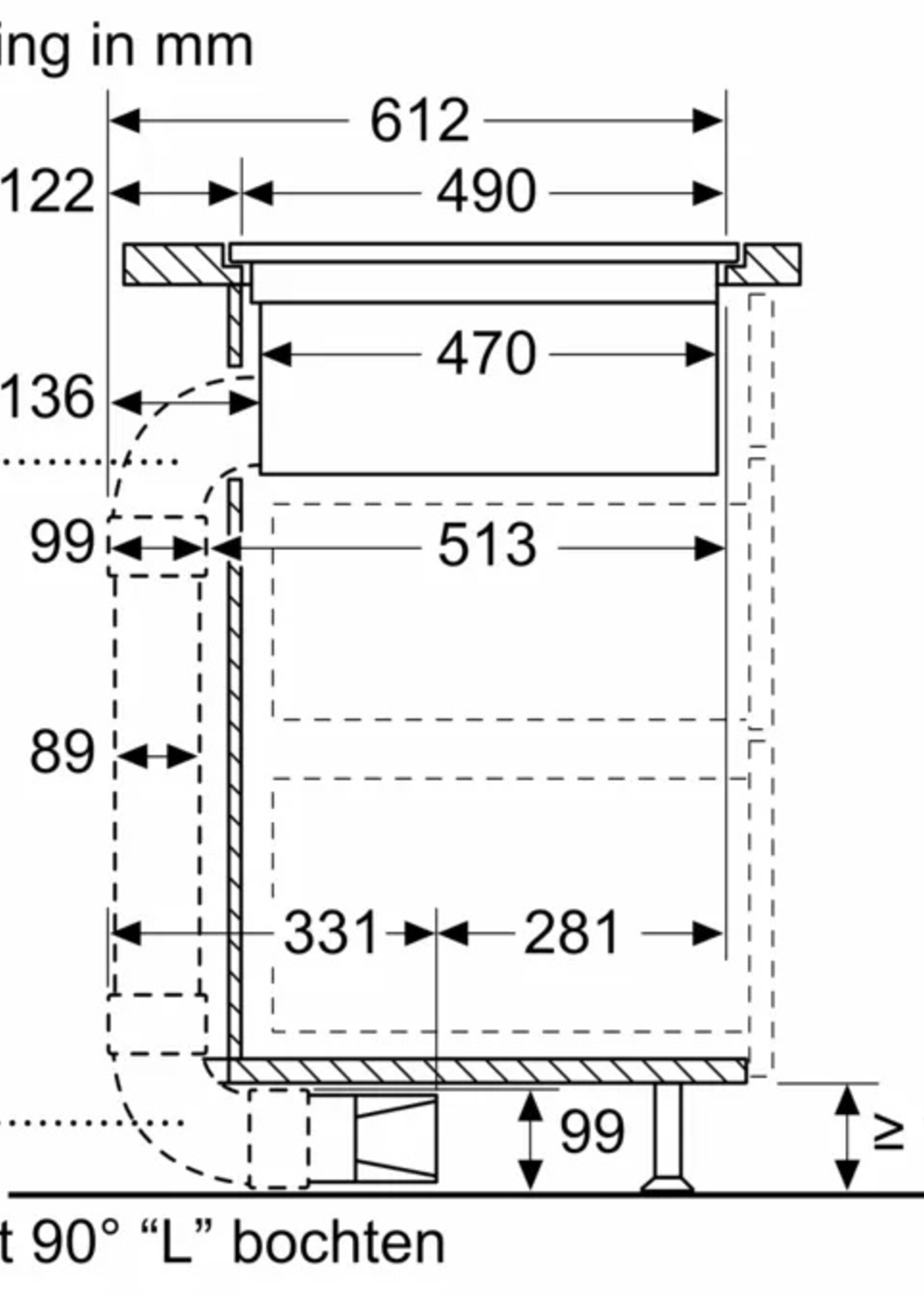Siemens ED807FQ25E studioLine Inductiekookplaat met afzuiging - 80 cm