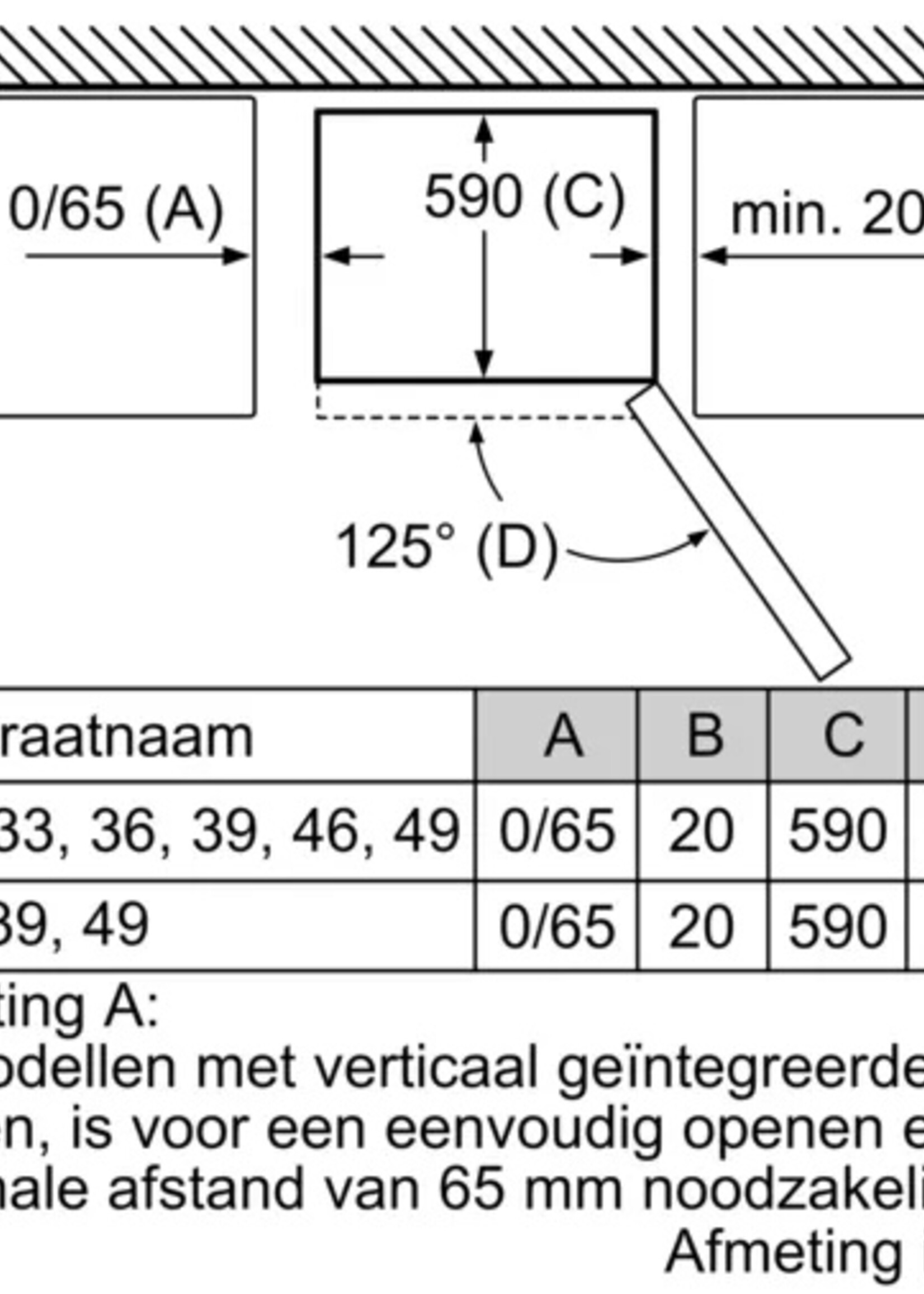 Bosch KGN34NLEA Vrijstaande koel-vriescombinatie - 186 x 60 cm - RVS