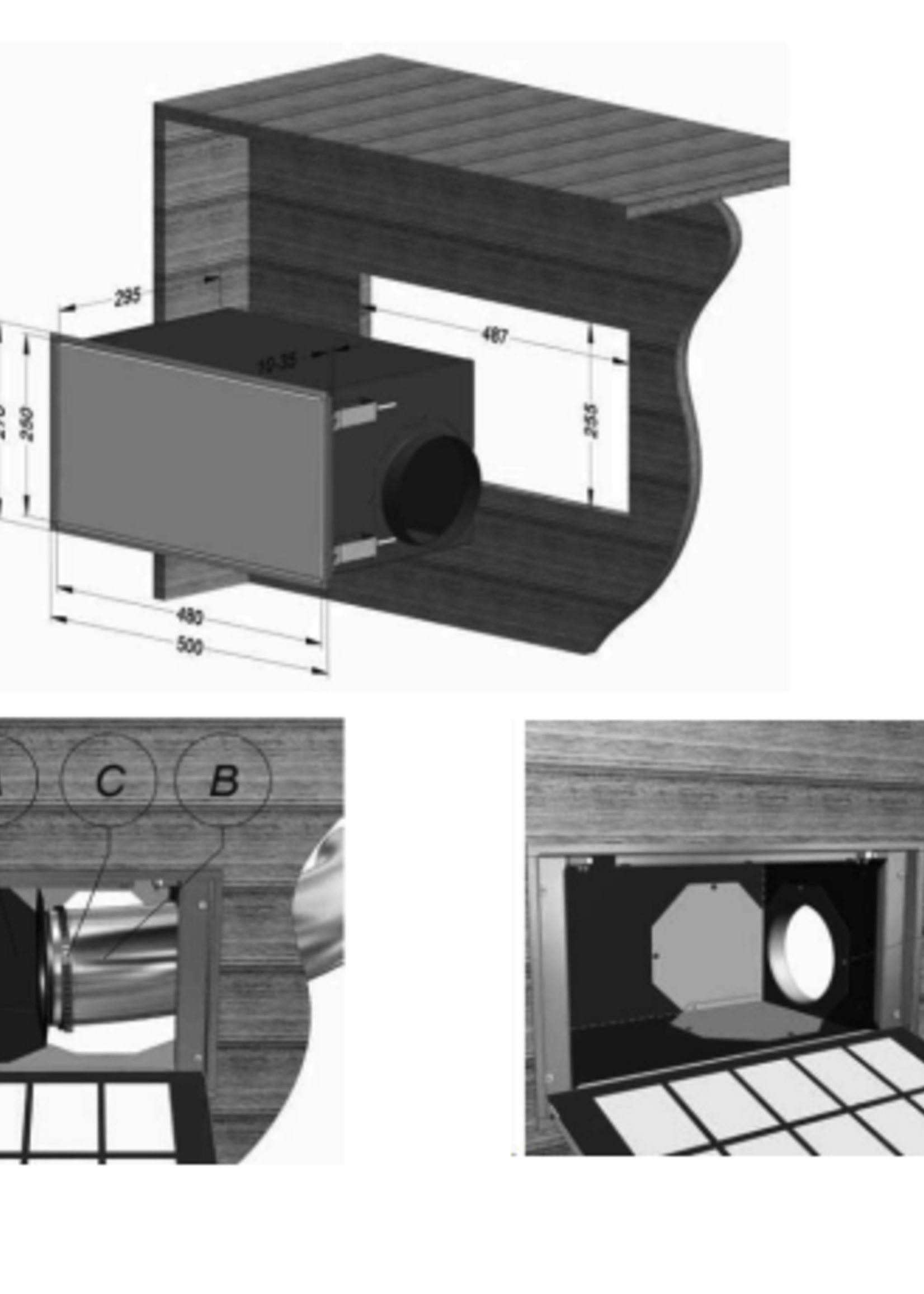 Novy 843400 Recirculatiebox grijs met monoblock (270x500mm)