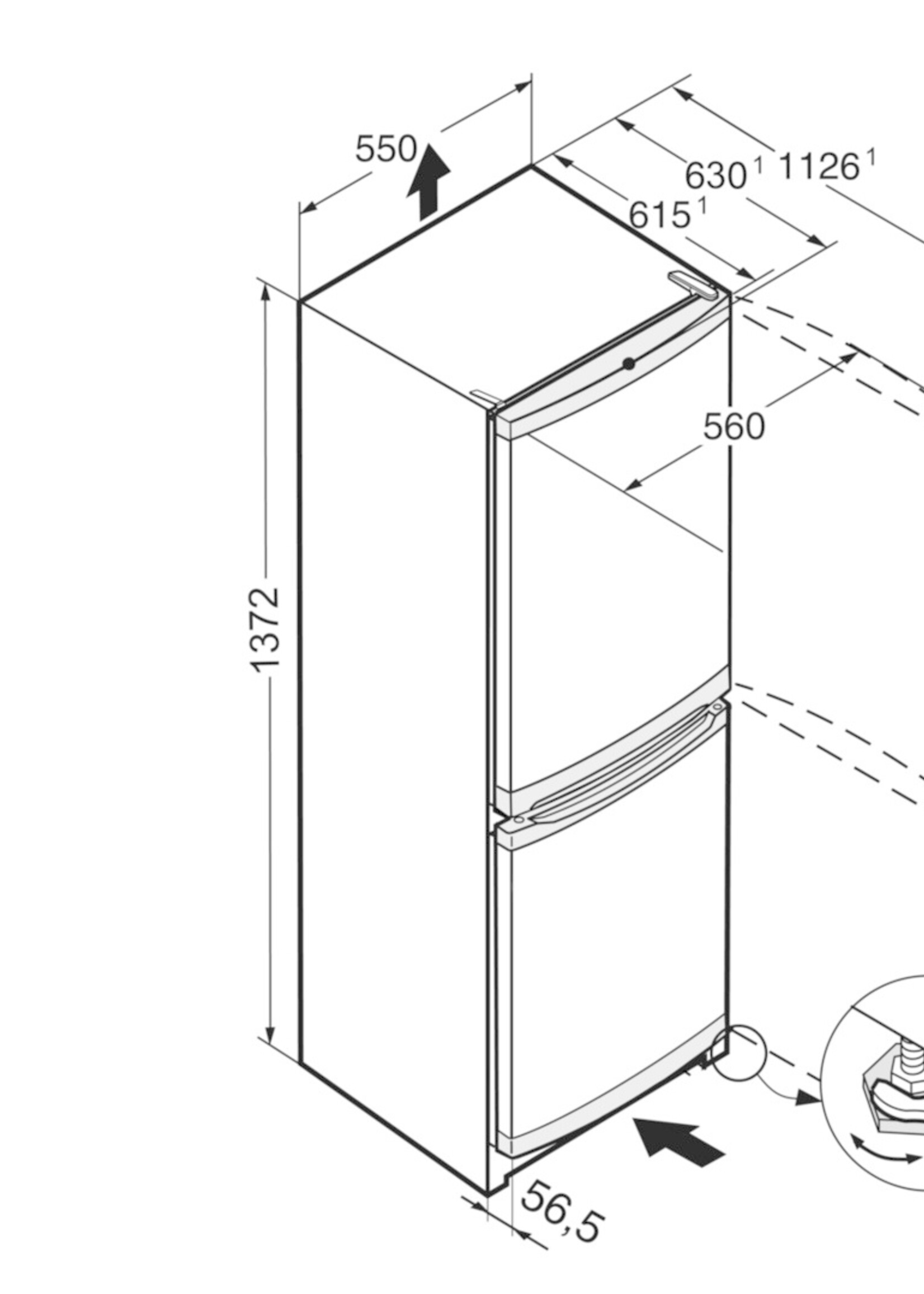 Liebherr CU 2331-21 Koel/vriescombinatie - 137 cm