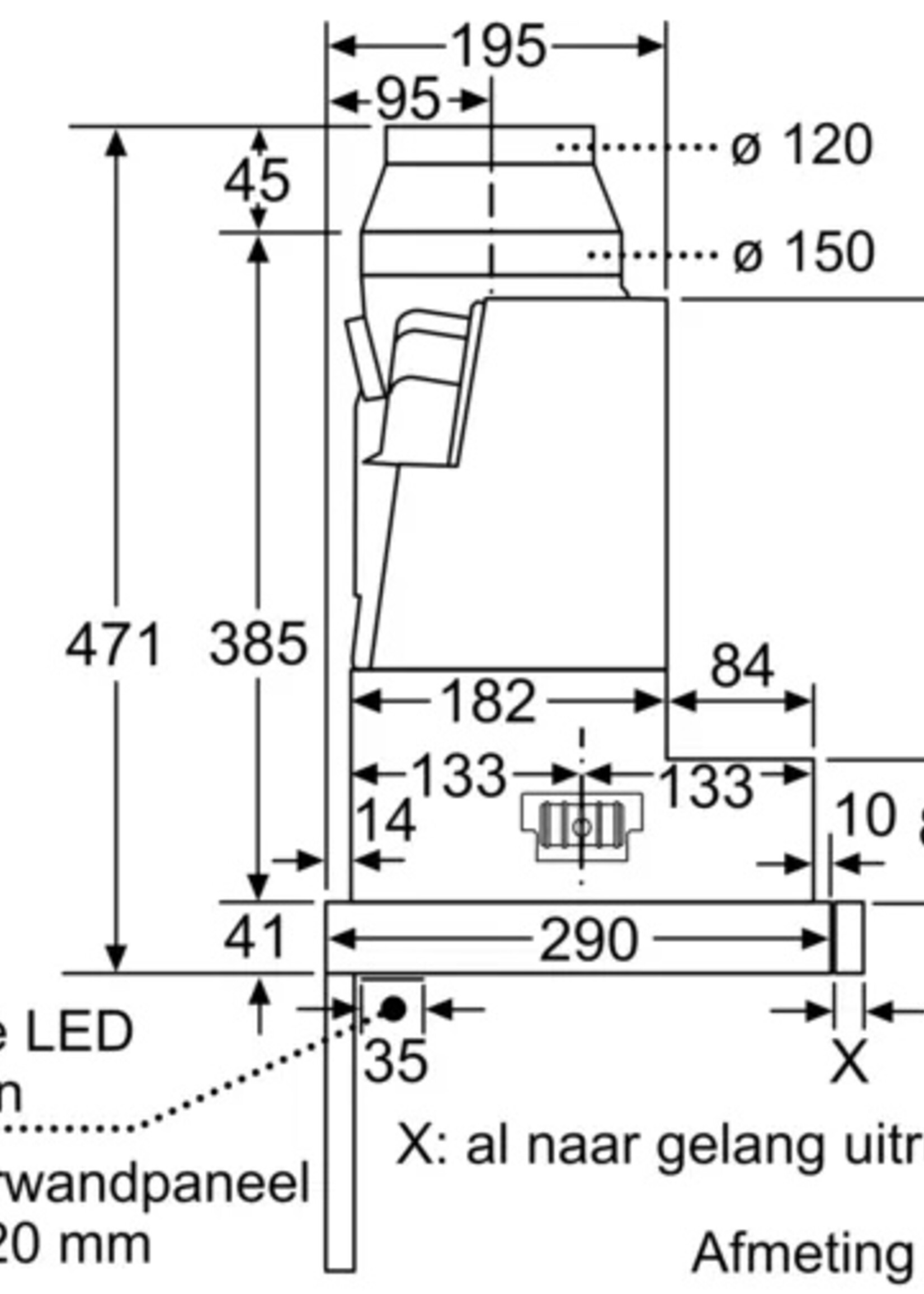 Bosch DFR067A52 Vlakscherm afzuigkap - 60 cm