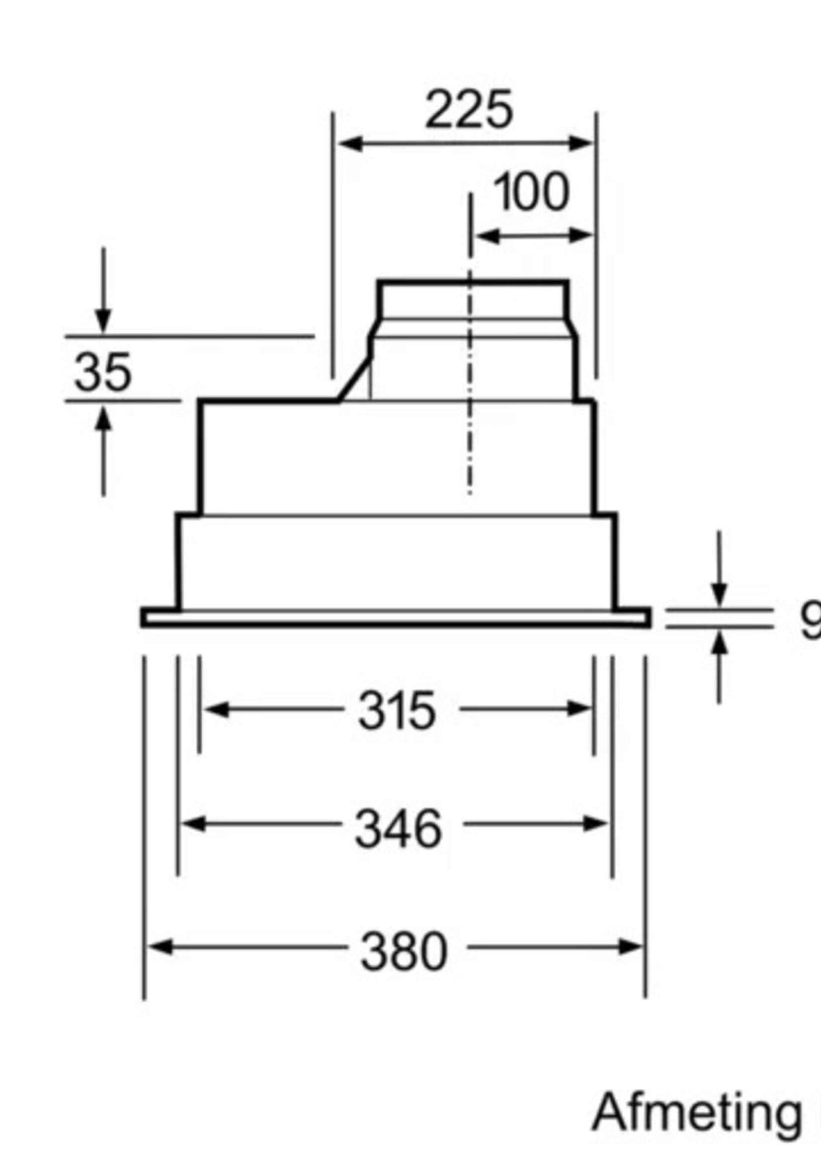 Bosch DHL555BL Afzuigunit vlakscherm - 53 cm