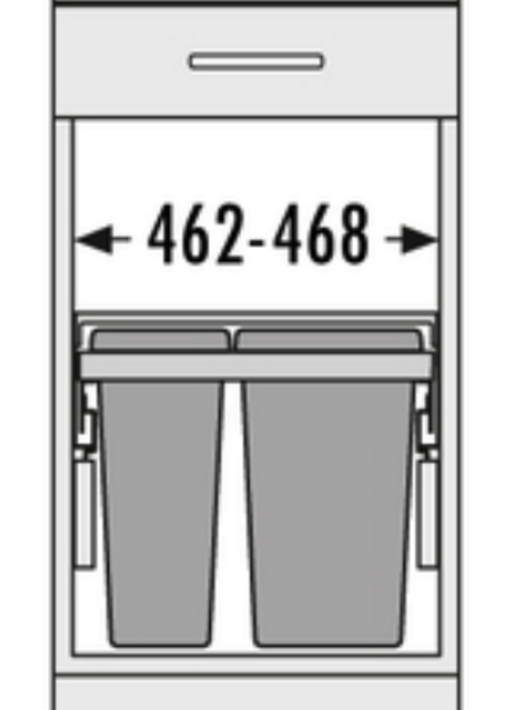 Hailo AE361058 Afvalsysteem - 34 Liter