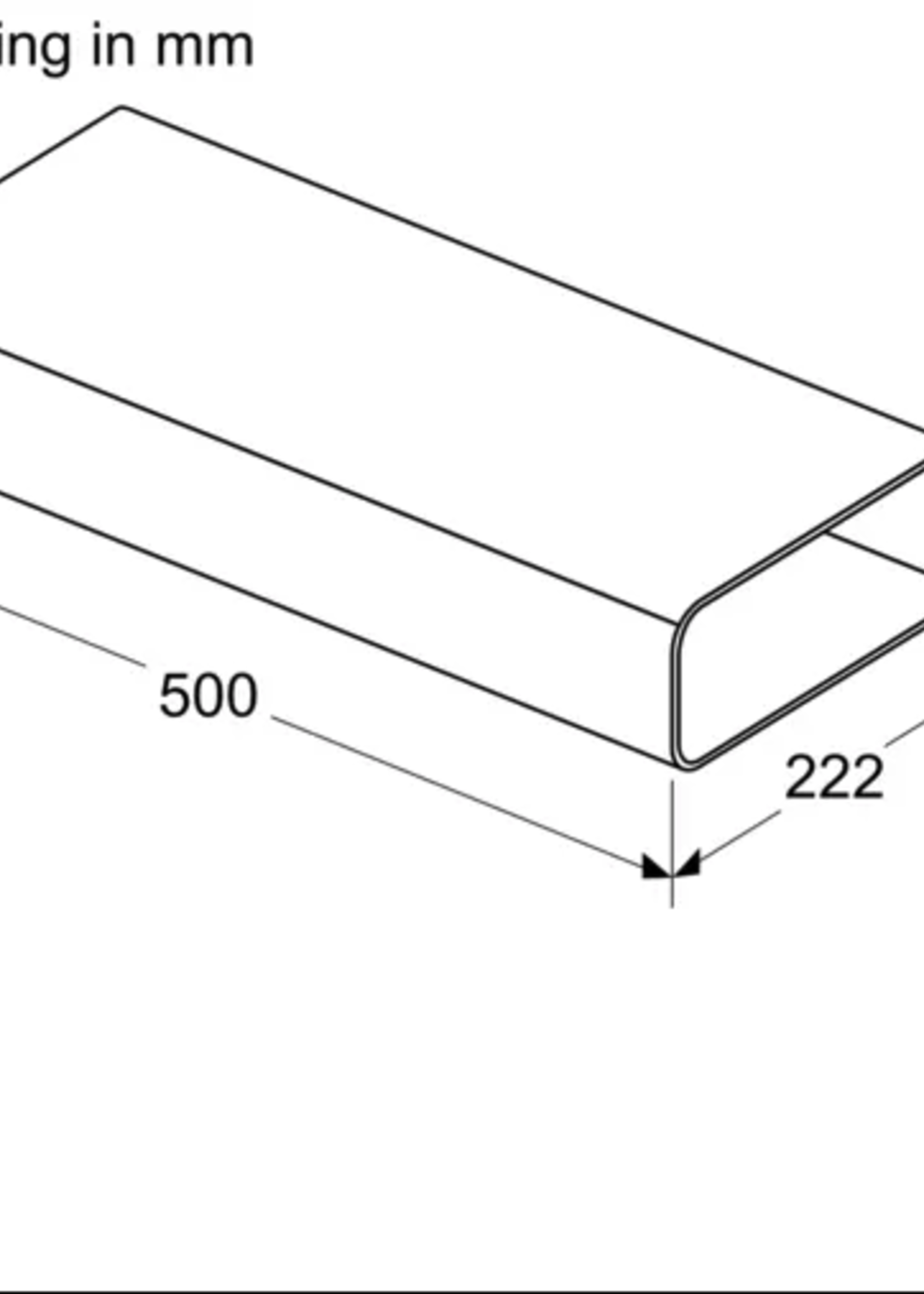 Bosch HEZ9VDSM1 Vlakke rechte buis - 500 mm - 50 cm