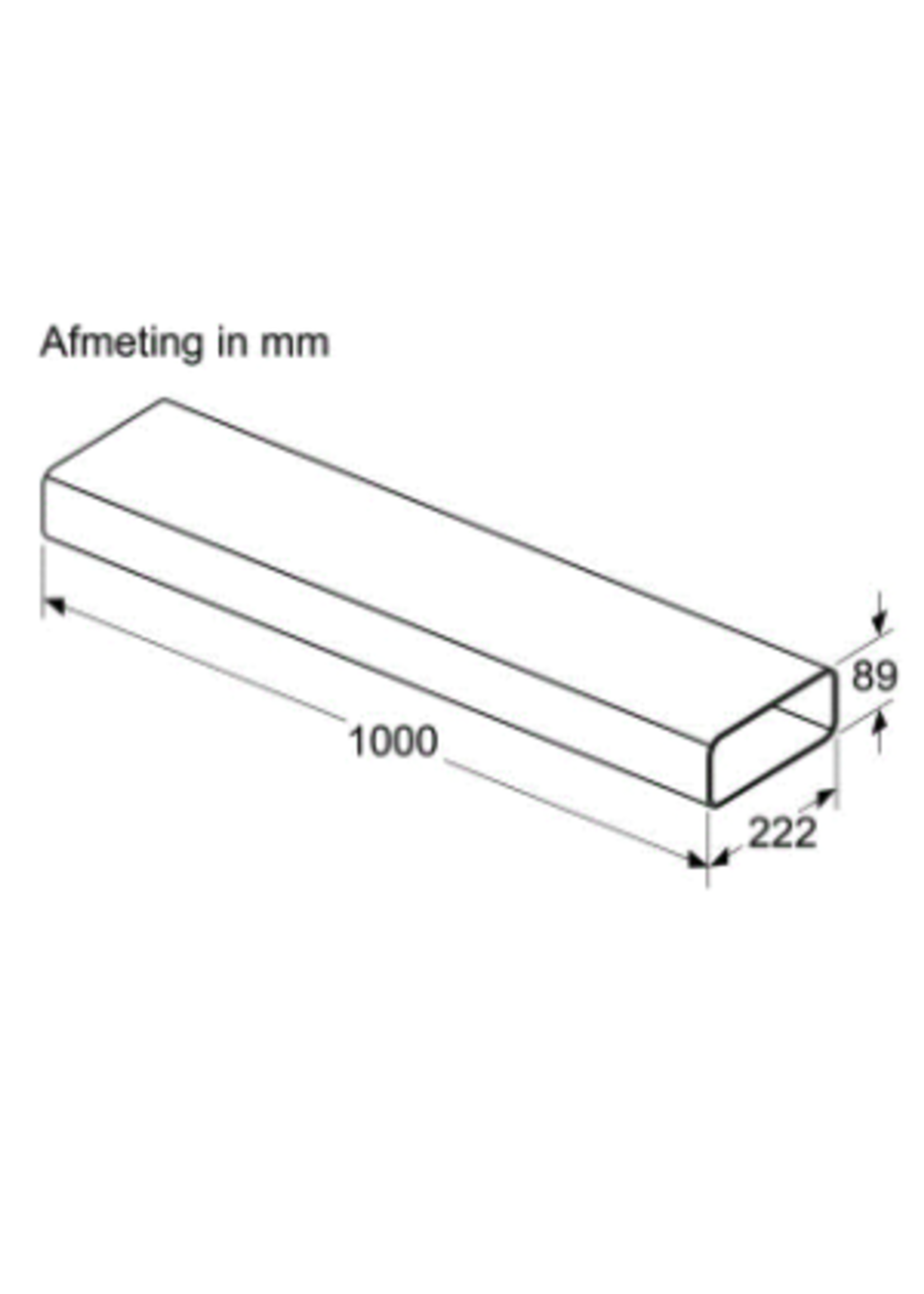 Bosch HEZ9VDSM2 Vlakke rechte buis - 1000 mm - 100 cm