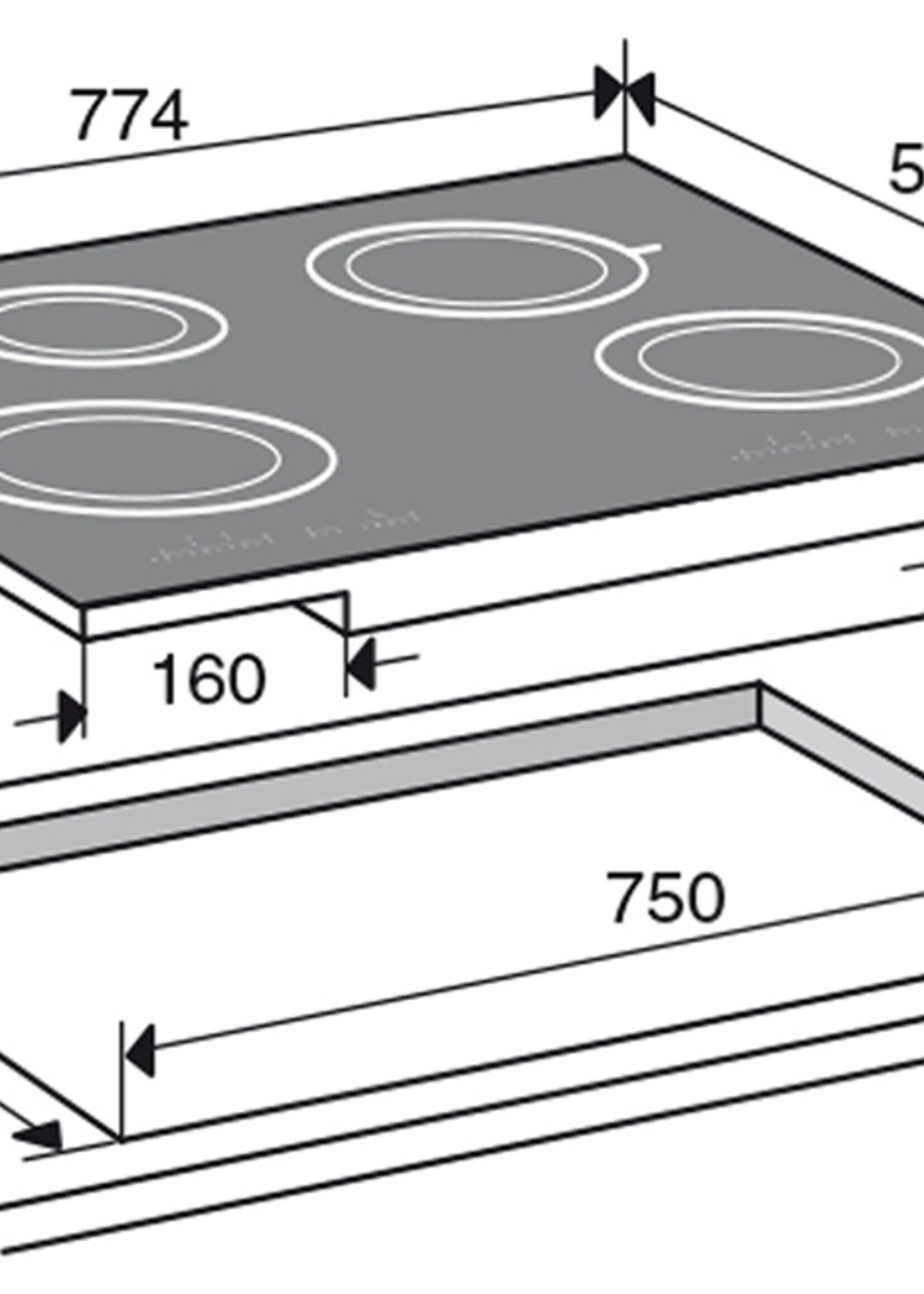 Atag HI7271M Inductiekookplaat - 77 cm
