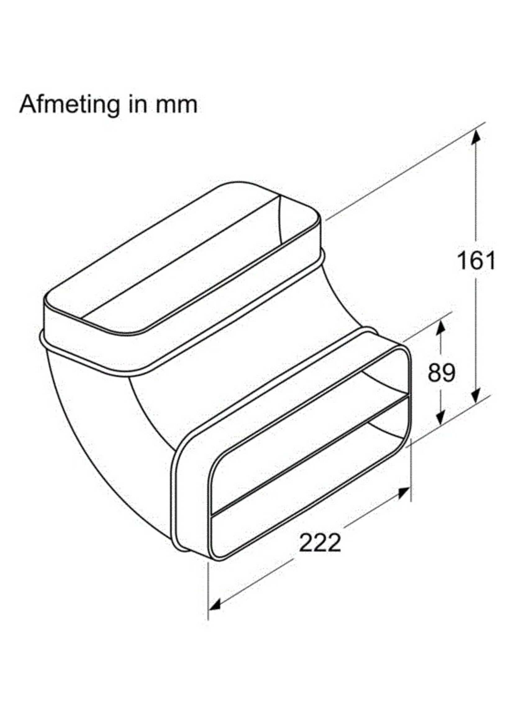 Siemens HZ9VDSB2 90° buisbocht verticaal - Zwart