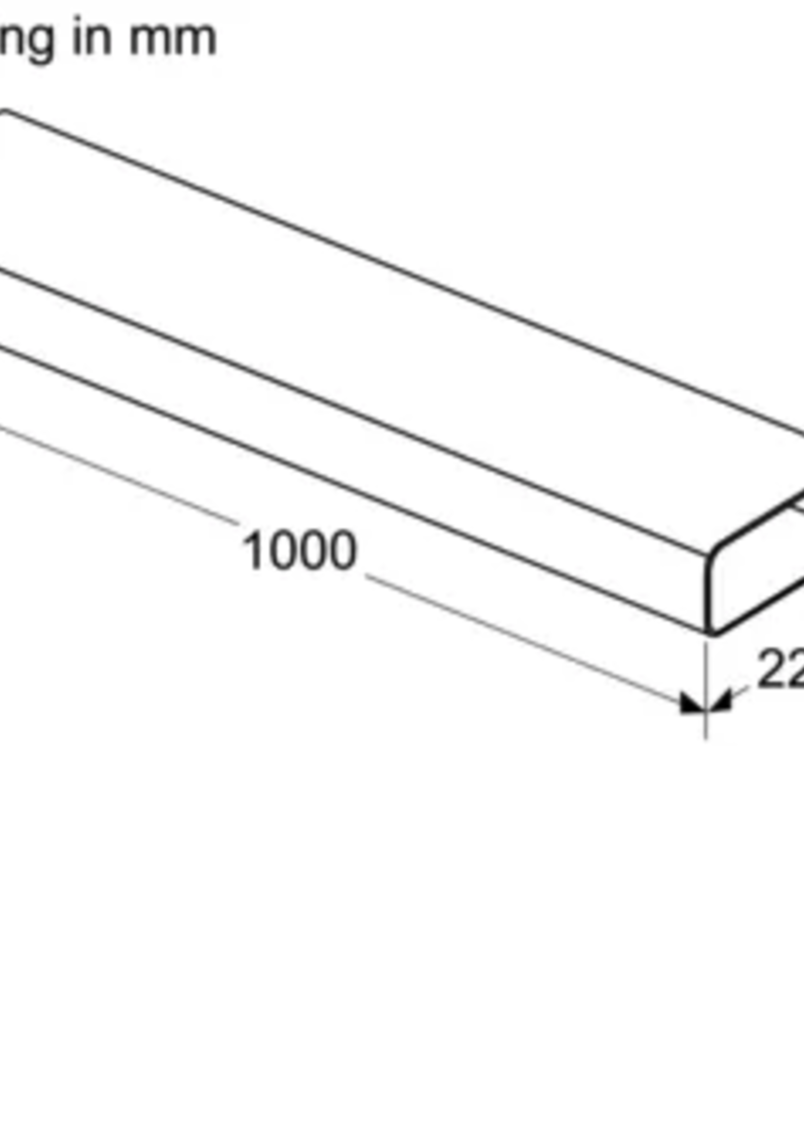 Siemens HZ9VDSM2 Vlakke rechte buis - 100 cm