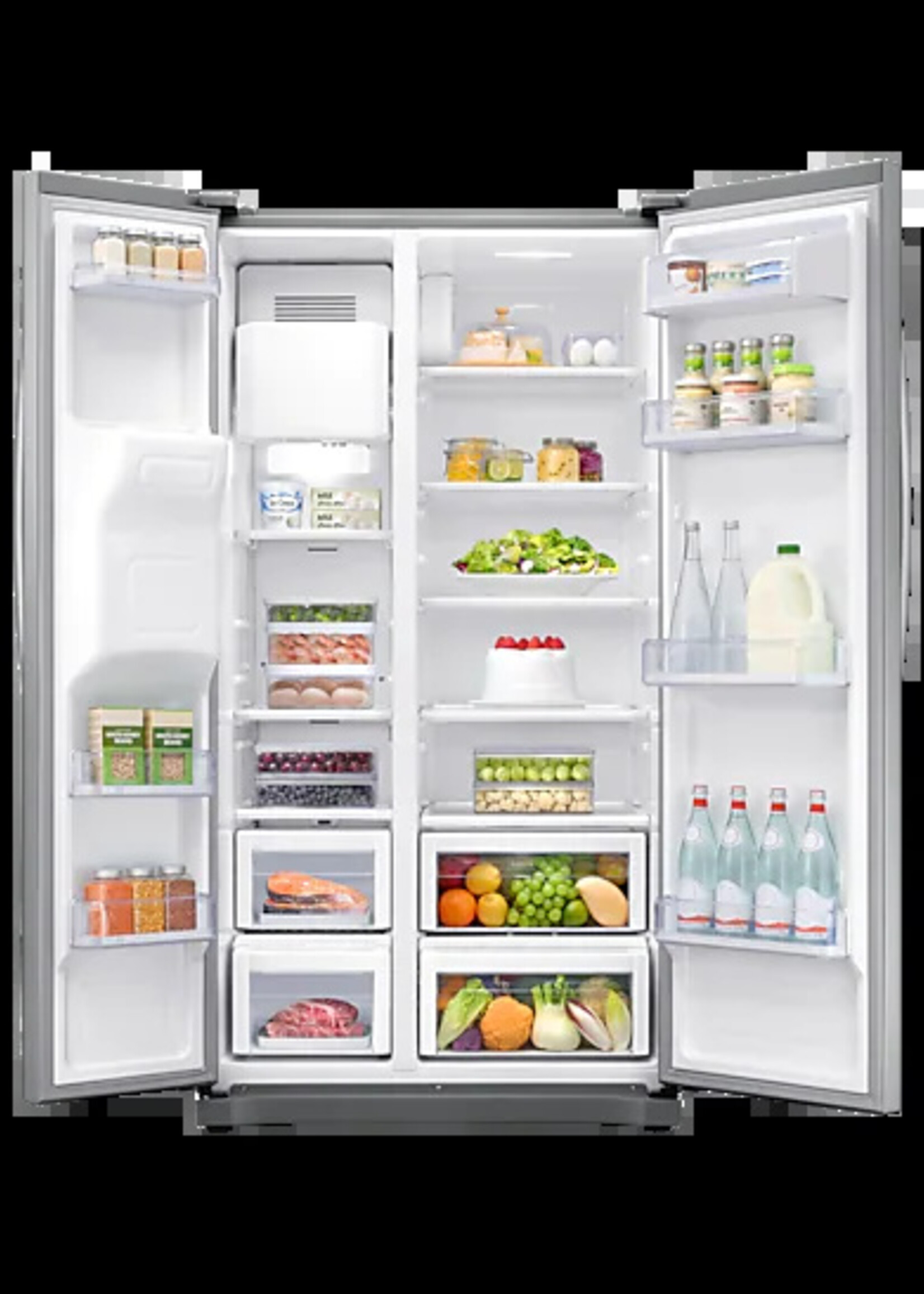 Samsung RS50N3403SA Amerikaanse Koelkast - 178 cm - Zilver