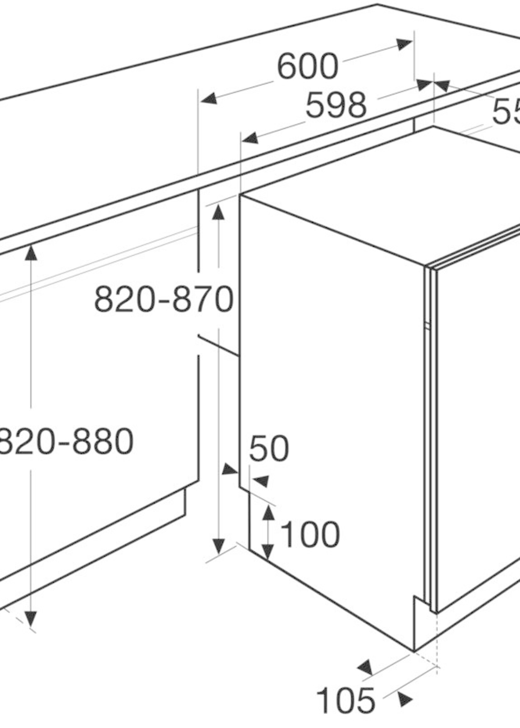Etna VW247M Volledig geïntegreerde vaatwasser - 60 cm