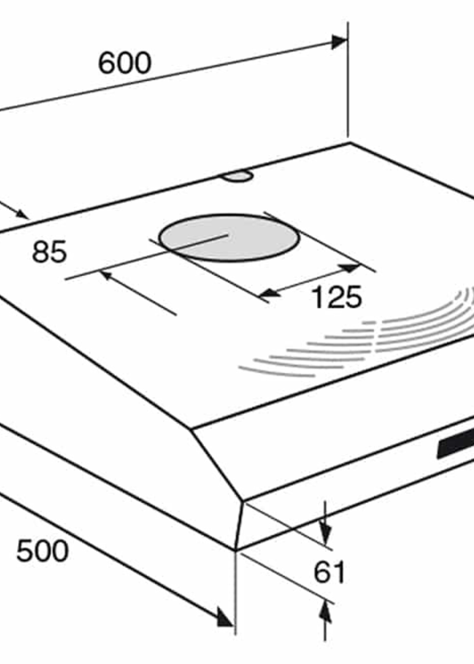 Atag WO6211AC Onderbouw afzuigkap - 60 cm