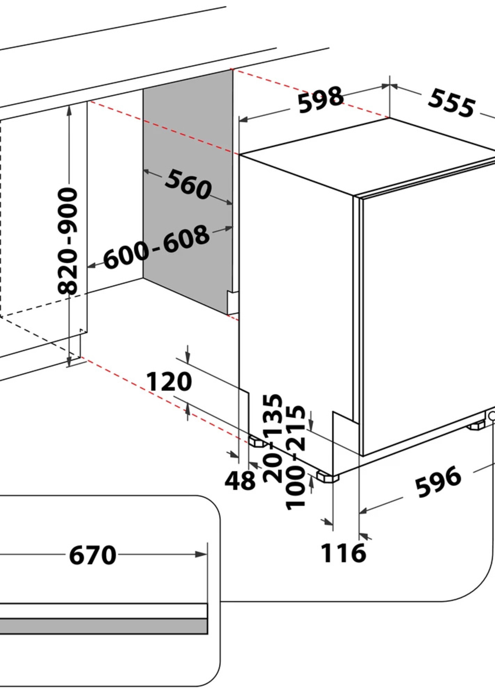 Bauknecht BCIF 5O41 PLEGTS Geïntegreerde vaatwasser - 60 cm