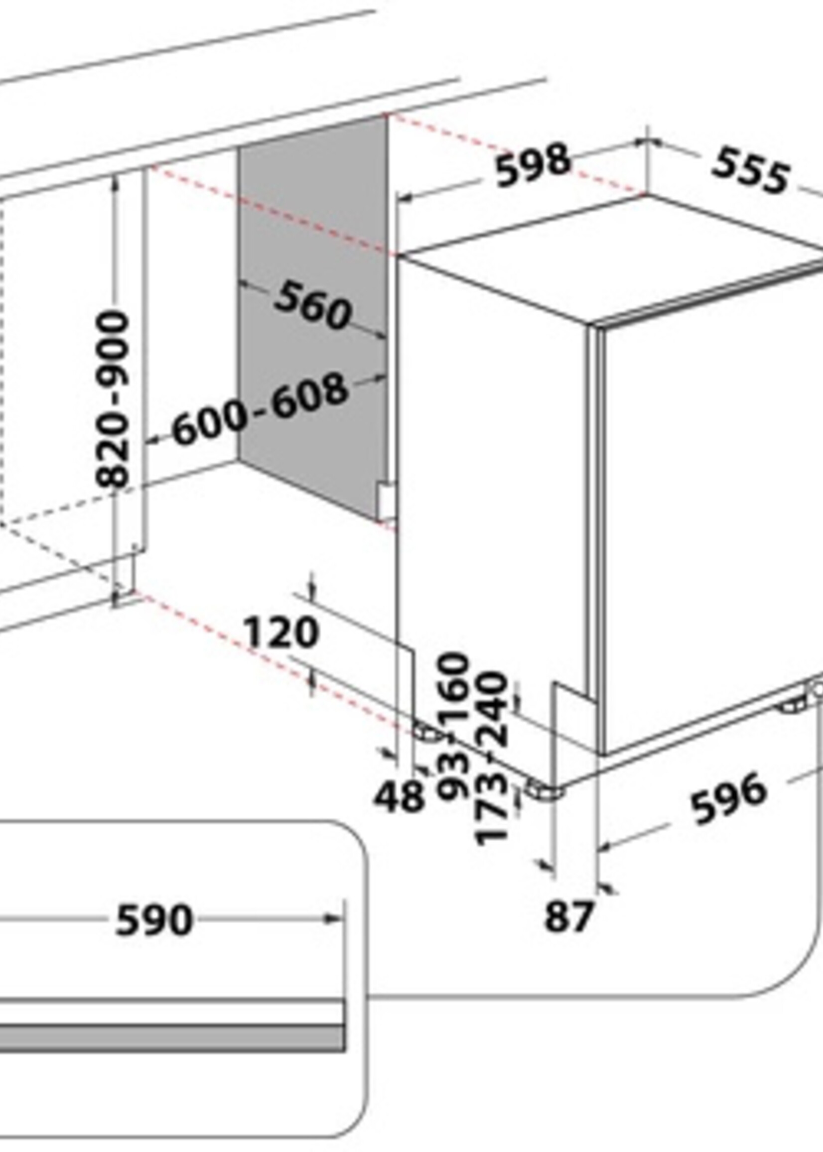 Whirlpool WIP 4O41 PLEG Geintegreerde vaatwasser - 60 cm