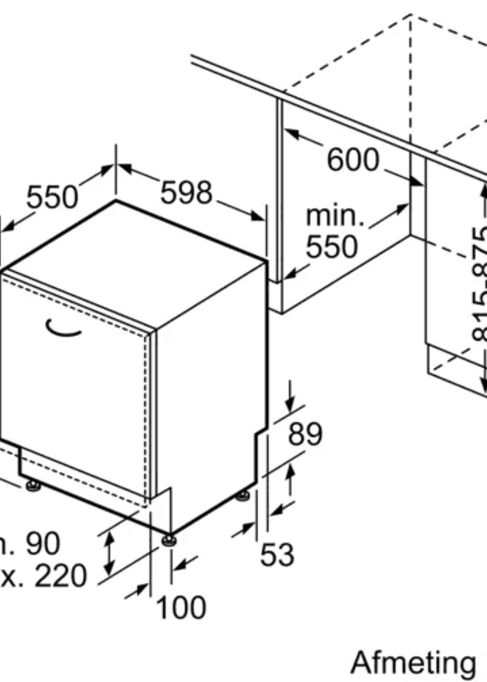 Bosch SMV6ECX57N geïntegreerde vaatwasser