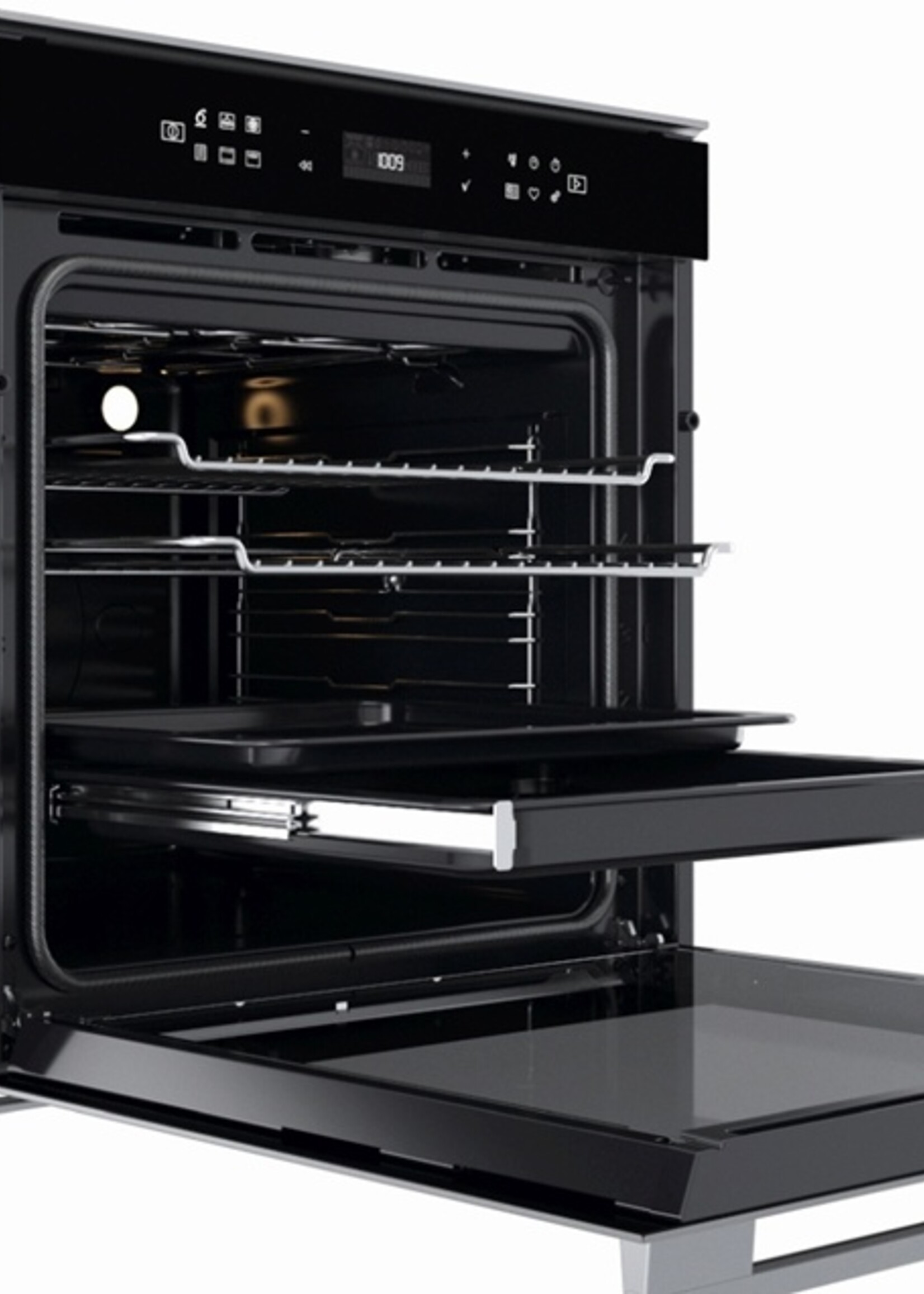 Whirlpool W7 OS4 4S1 PBL Stoomoven - 60 cm