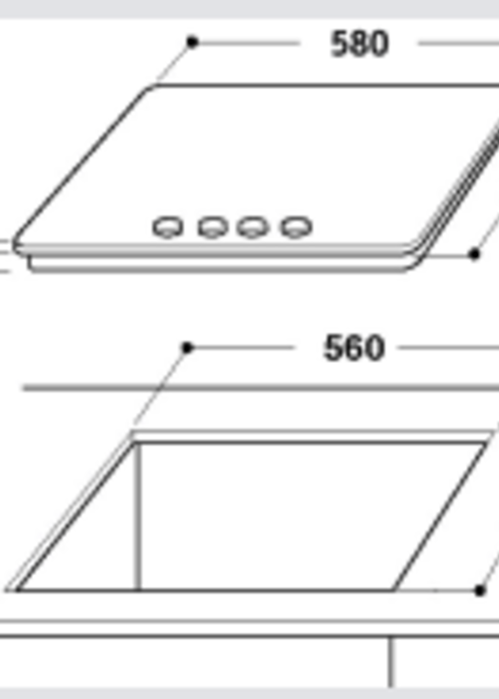Whirlpool AKR 3711/IX Gaskookplaat - 60 cm