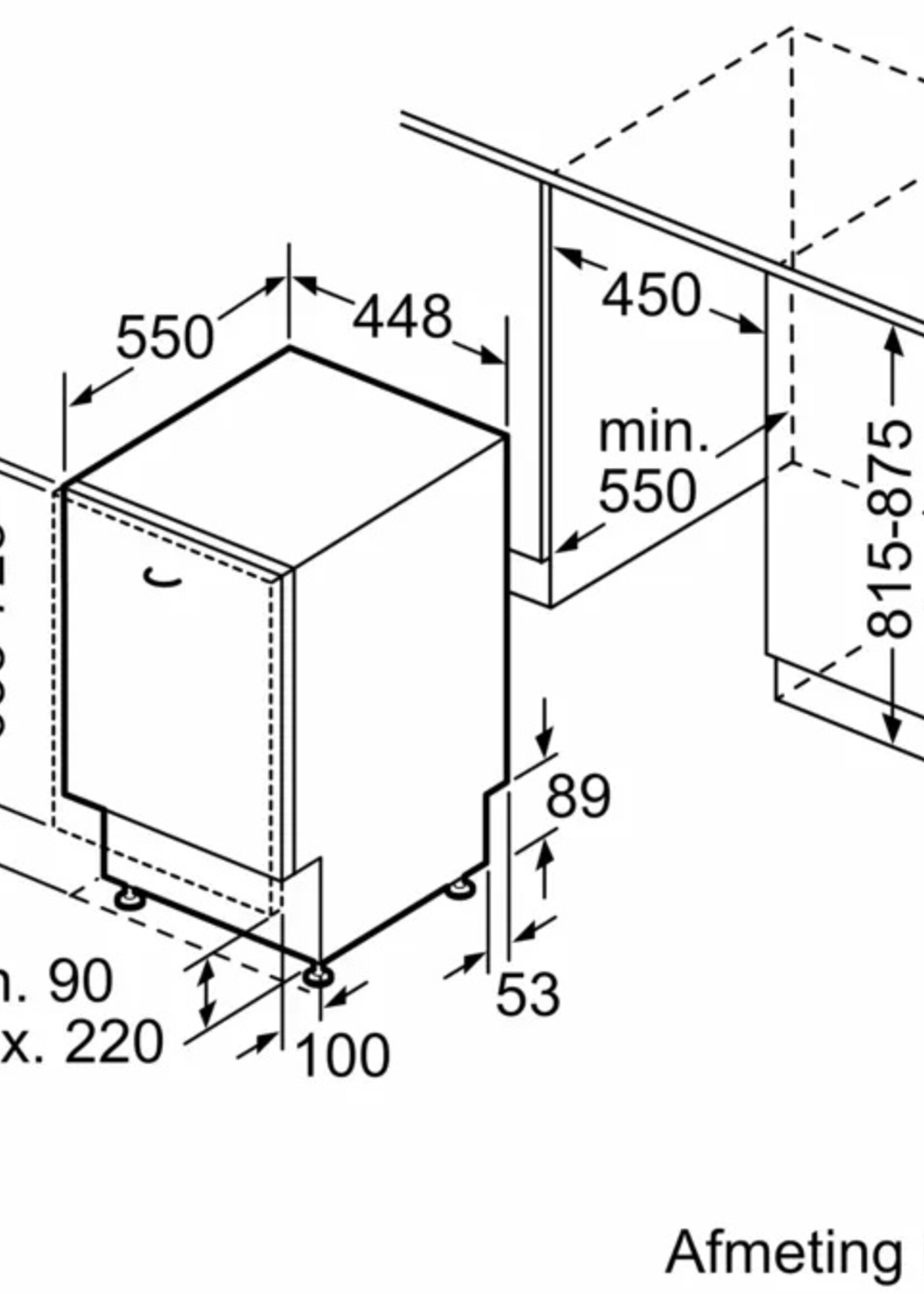 Siemens SR85E800LE Geïntegreerde vaatwasser - 45 cm