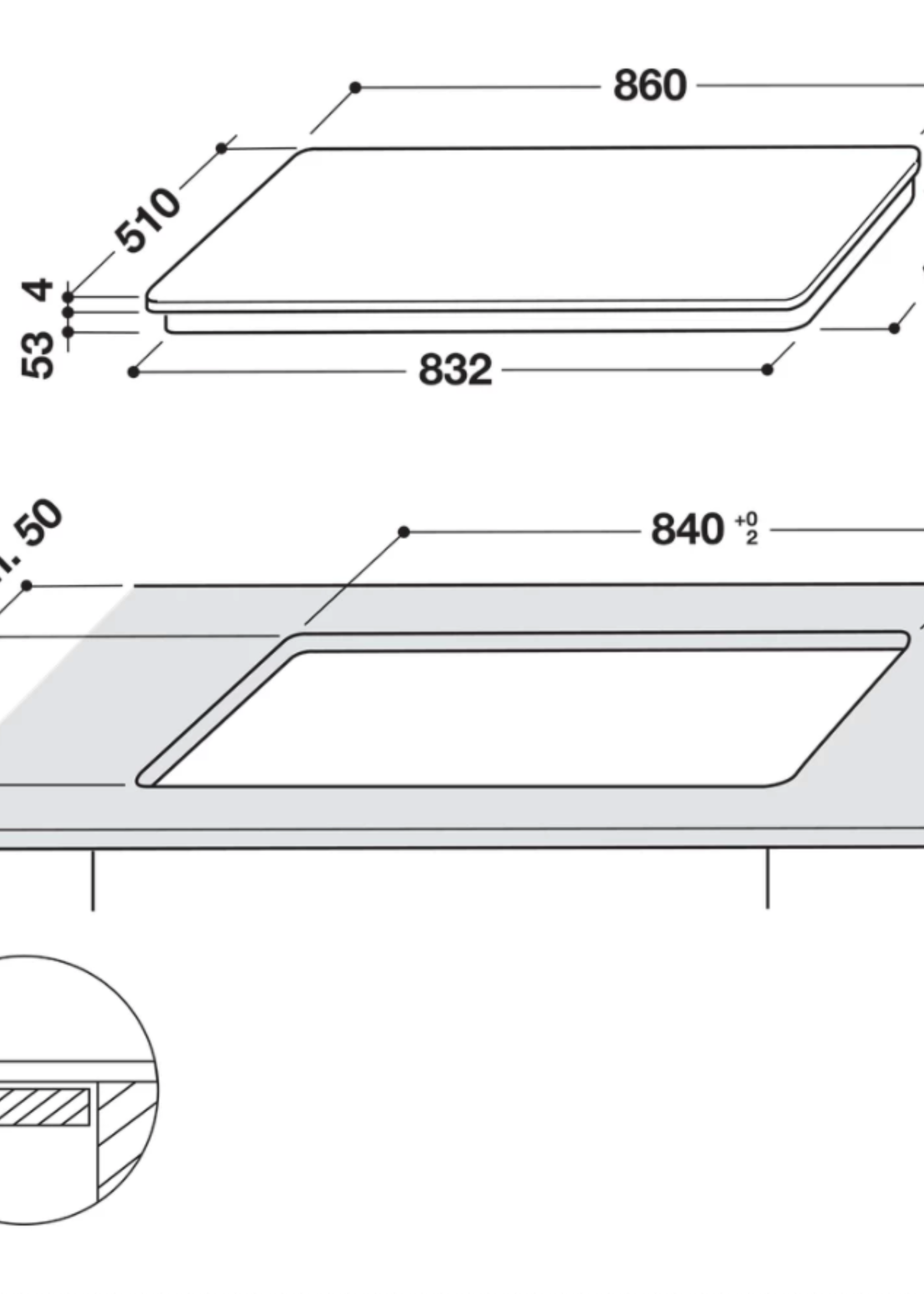 Bauknecht CTAC2 8905AFS AL Inductiekookplaat - 86 cm
