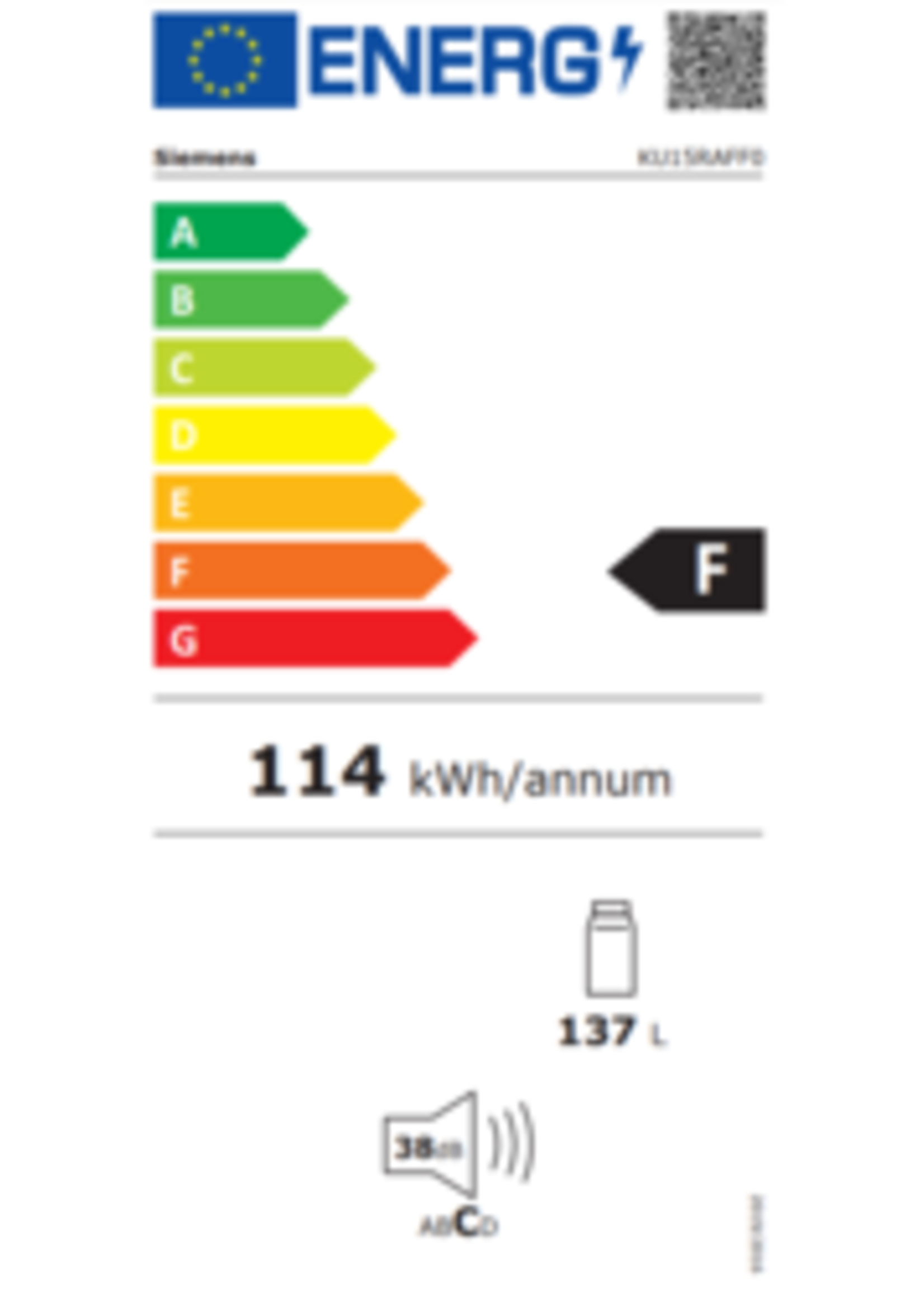Siemens KU15RAFF0 onderbouw koelkast