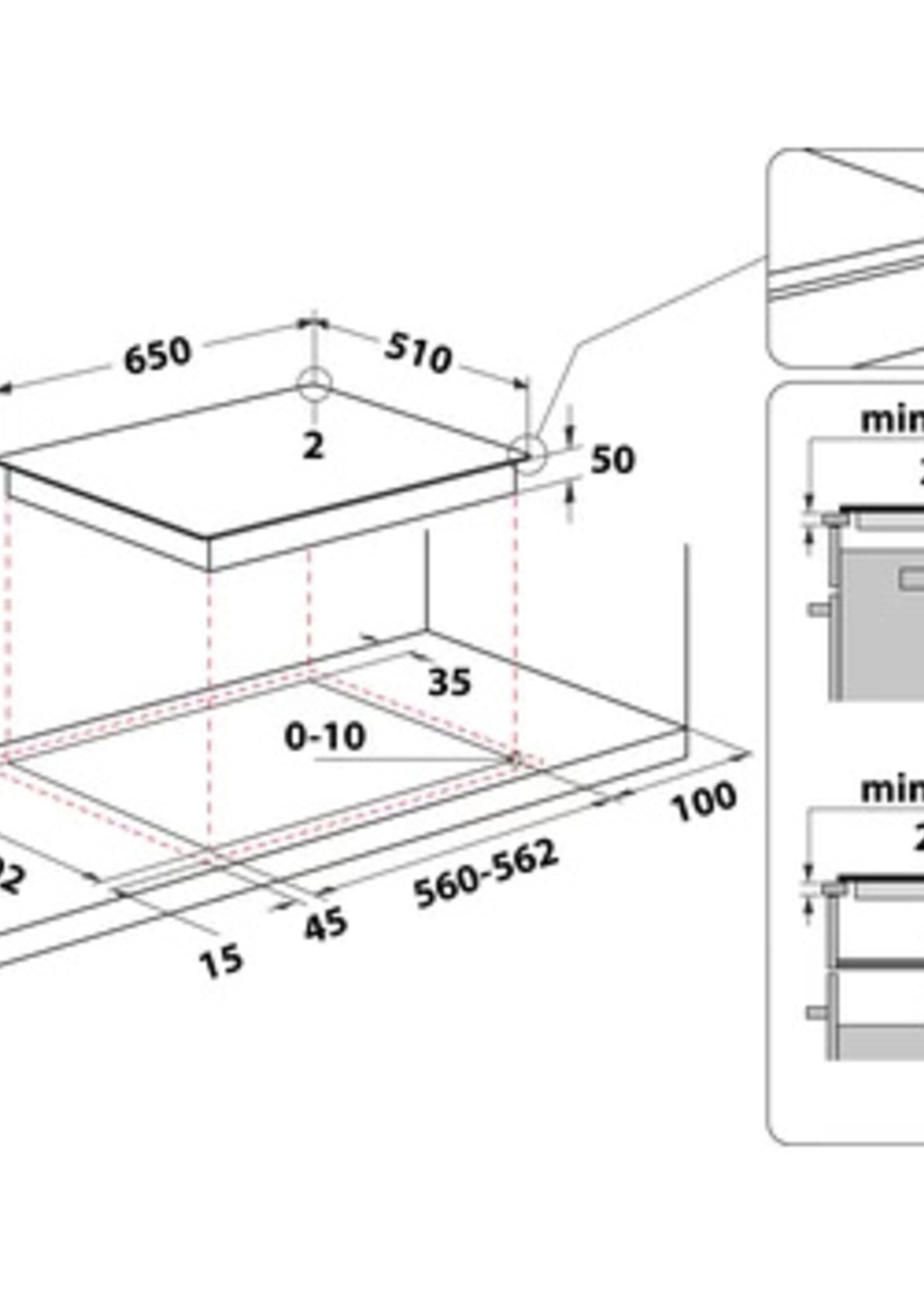 Whirlpool WF S9365 BF/IXL Inductiekookplaat - 60 cm