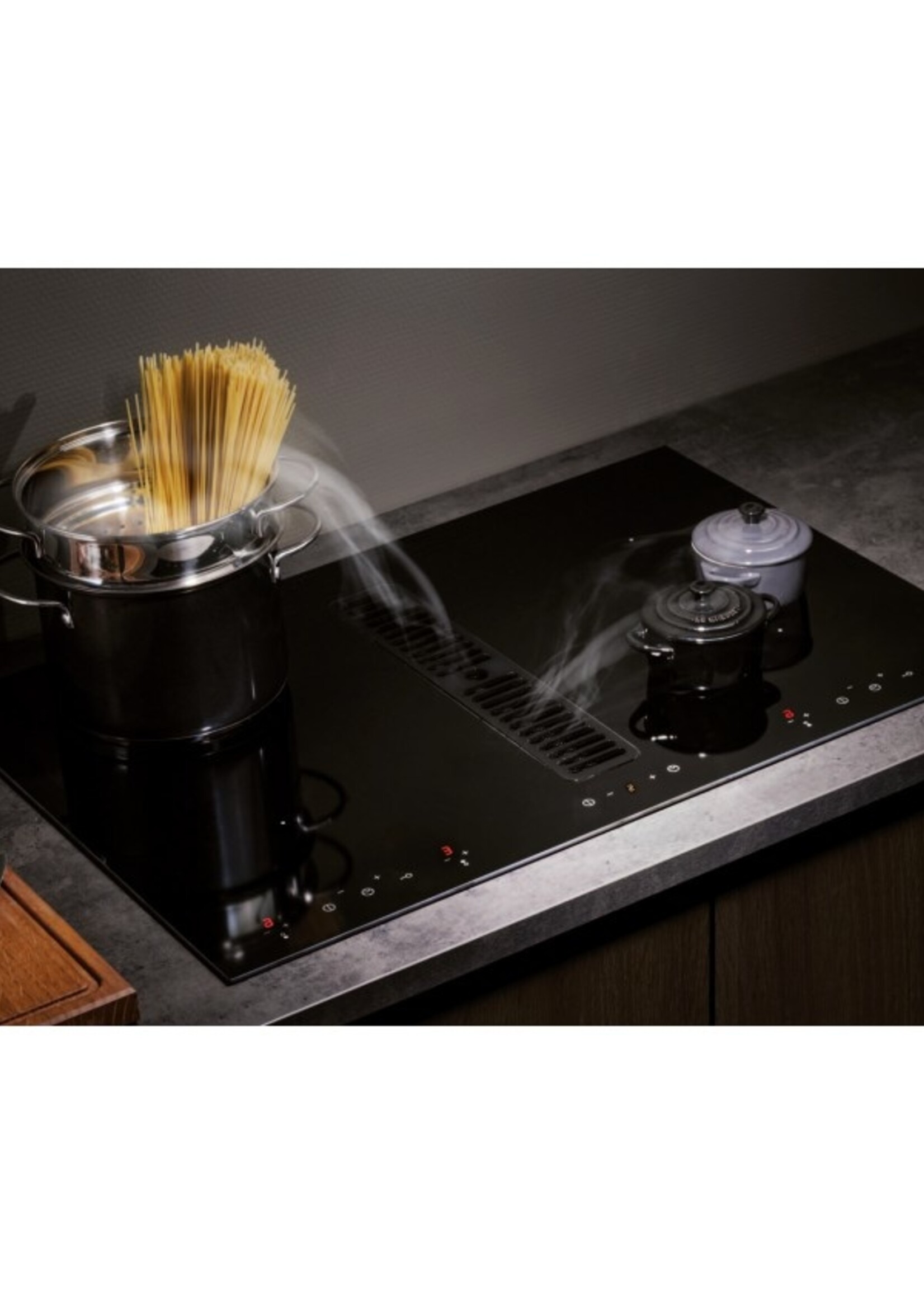 Senza Nome Smart Easy UC inductiekookplaat met afzuiging - 77 cm INCL PlasmaHome QUADRO 800. COMBI DEAL
