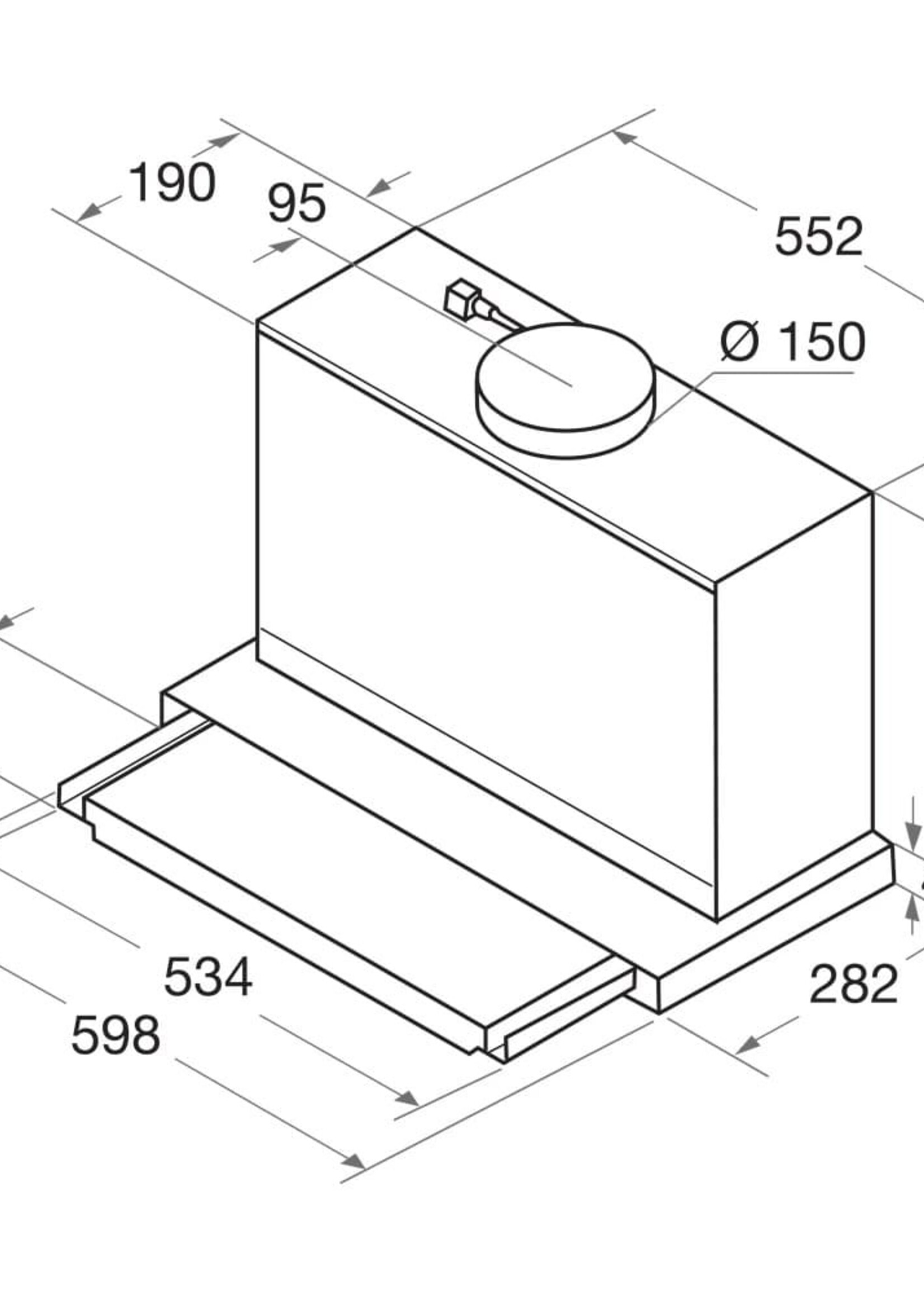 Bauknecht DBAH 65 LM X Inbouw afzuigkap - 60 cm