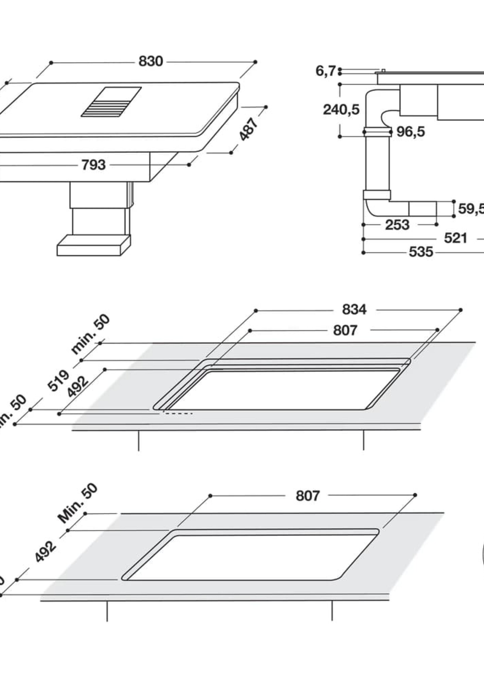 Whirlpool WVH 92 K Inductiekookplaat met geïntegreerde afzuiging- 83 cm
