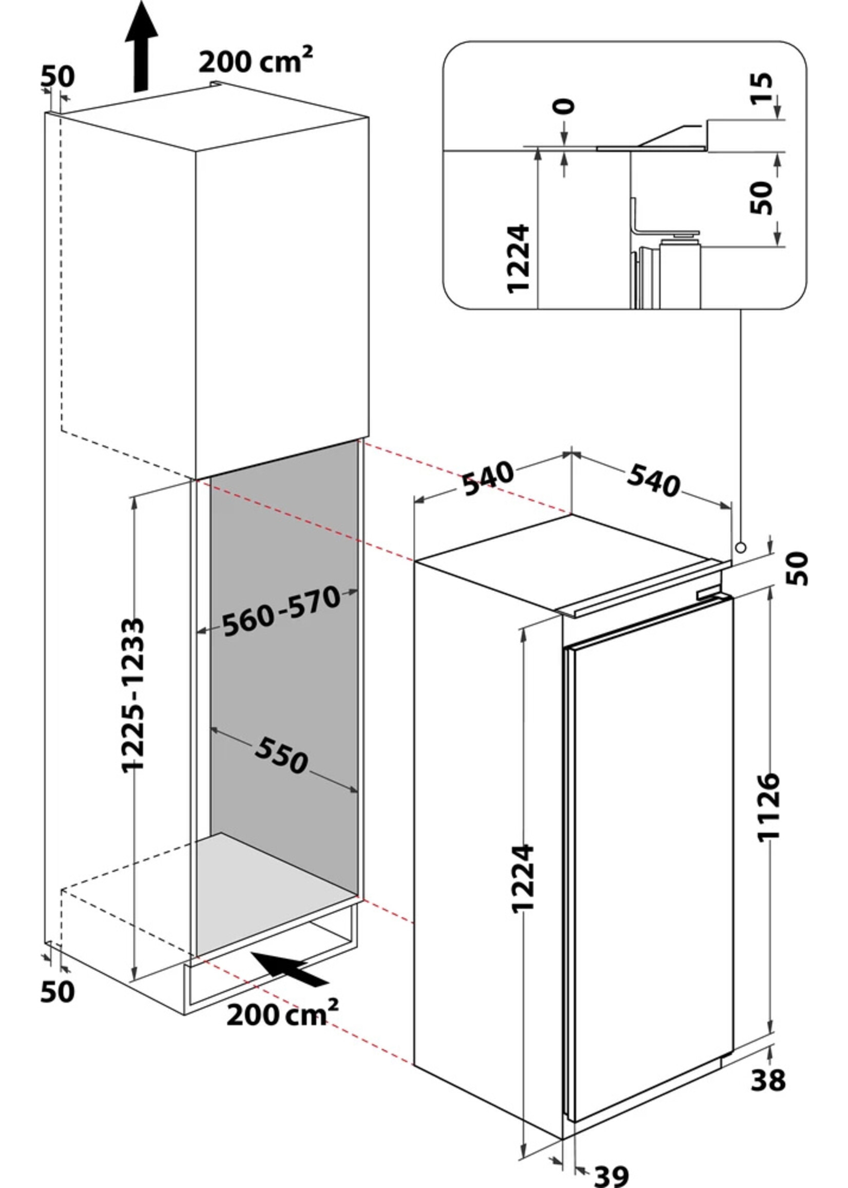 Whirlpool AFB 9001 Vriezer - 122 cm