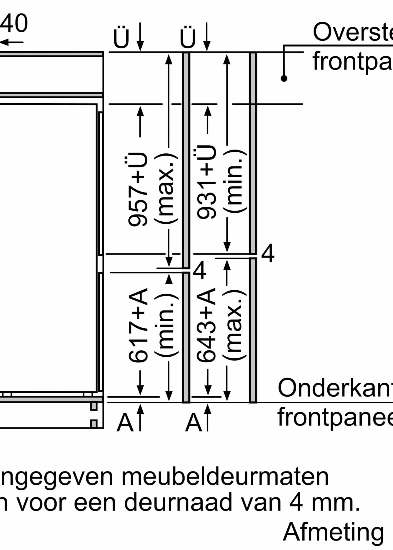 Bosch KIS77AFE0 Koel/vries combinatie - 158 cm