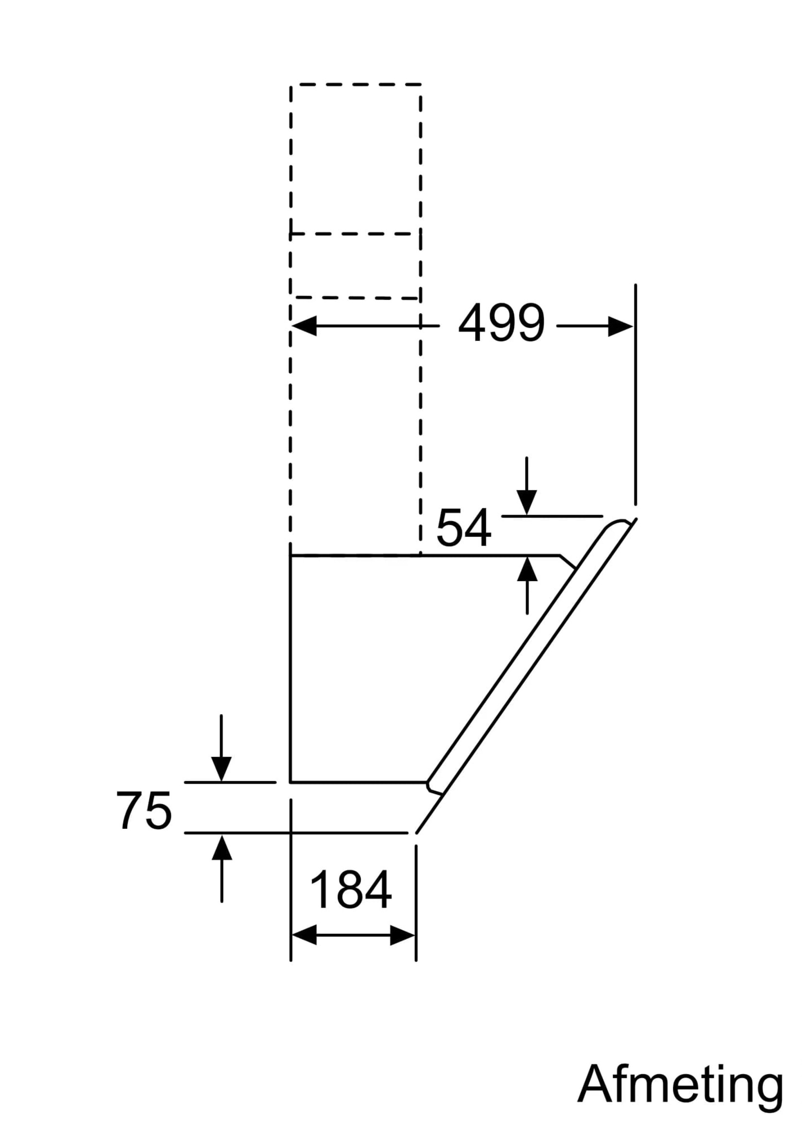 Siemens LC98KLR61S Wandschouw afzuigkap - 90 cm