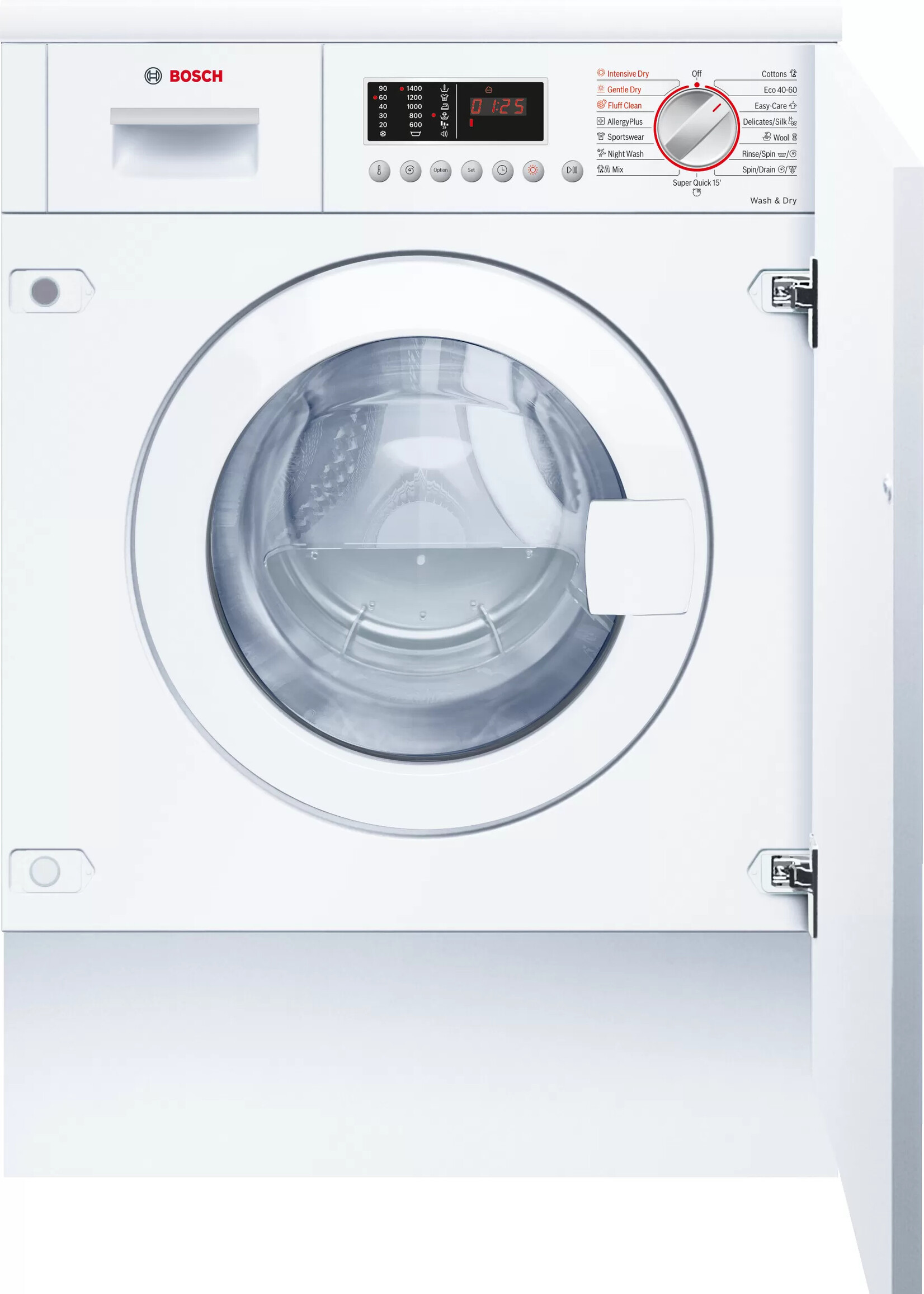 Bosch WKD28542EU Inbouw was-droogcombinatie 7/4 kg