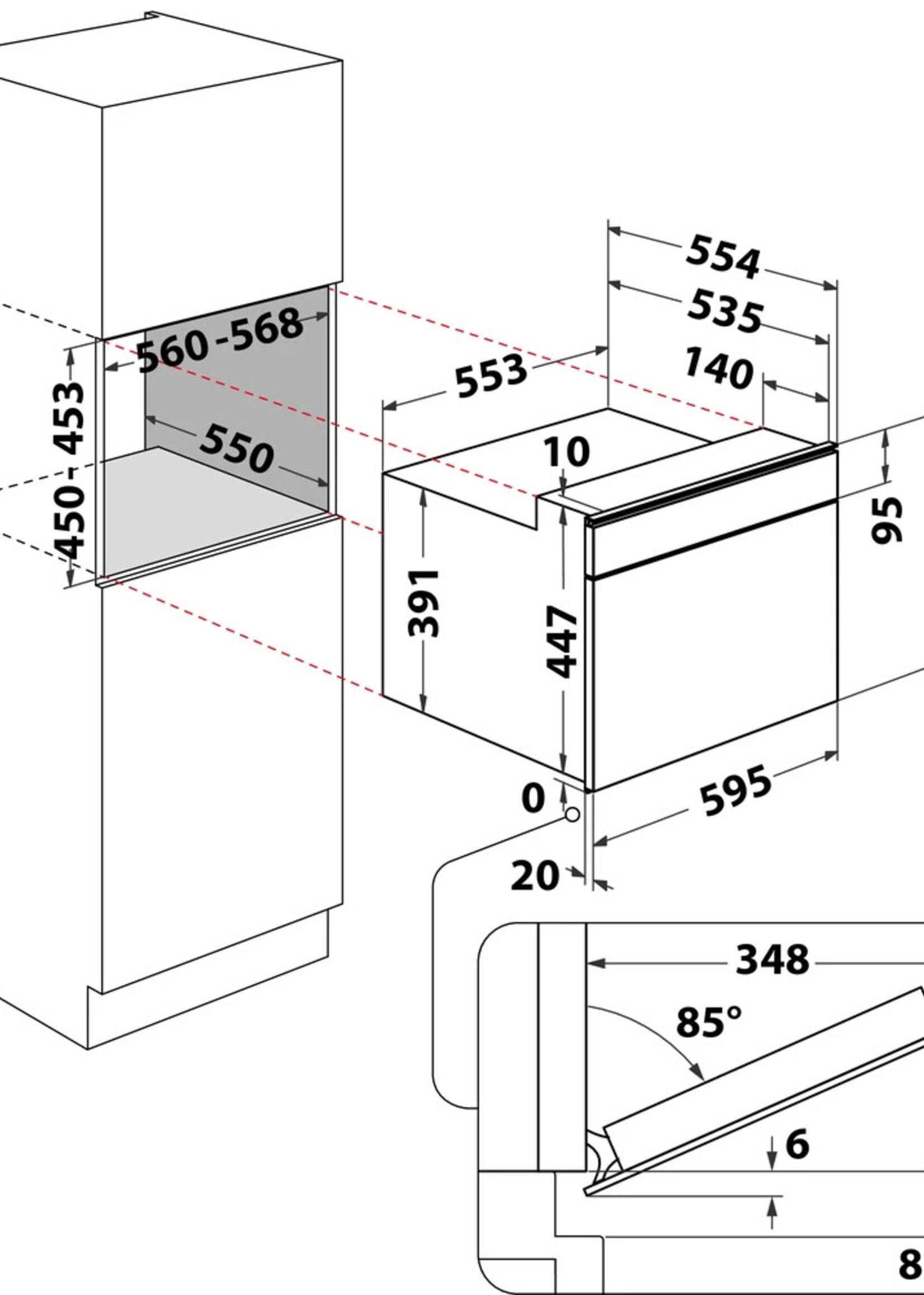 Whirlpool W7 MW461 NB Combi magnetron - 45 cm
