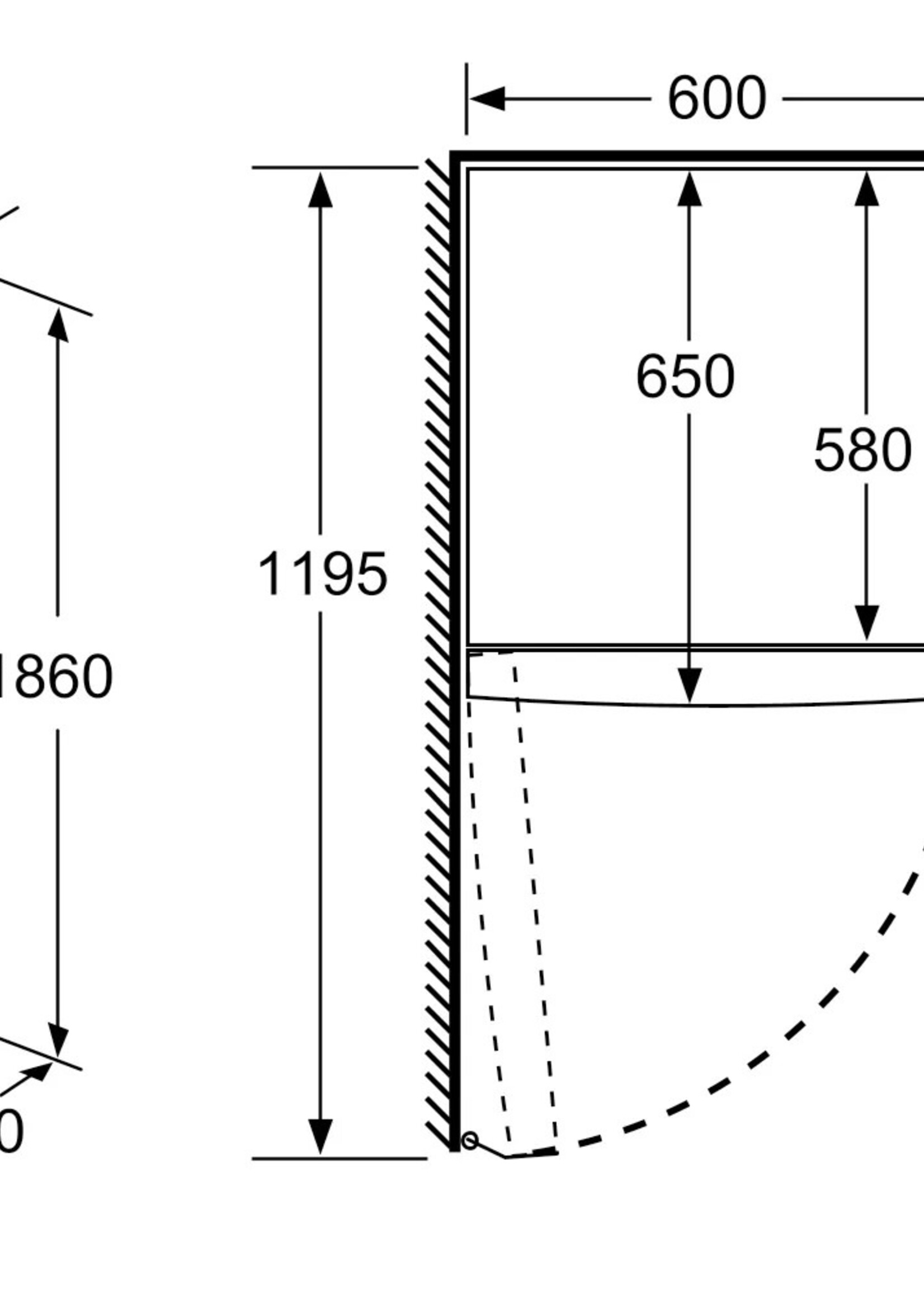 Bosch KSV36CWEP Vrijstaande koelkast - 186 cm