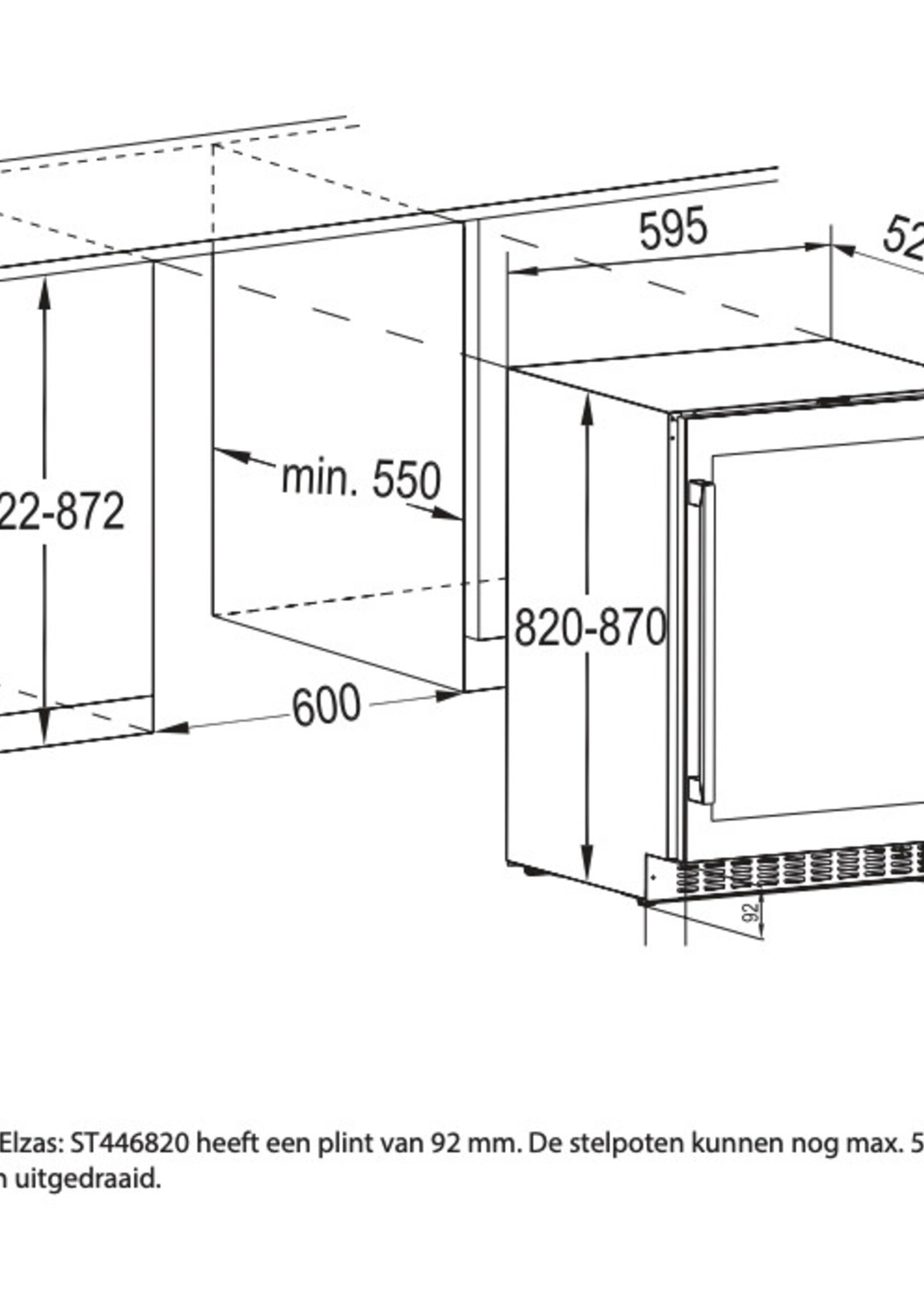 Stoves ST446865 Wijnklimaatkast - 60 cm Medoc
