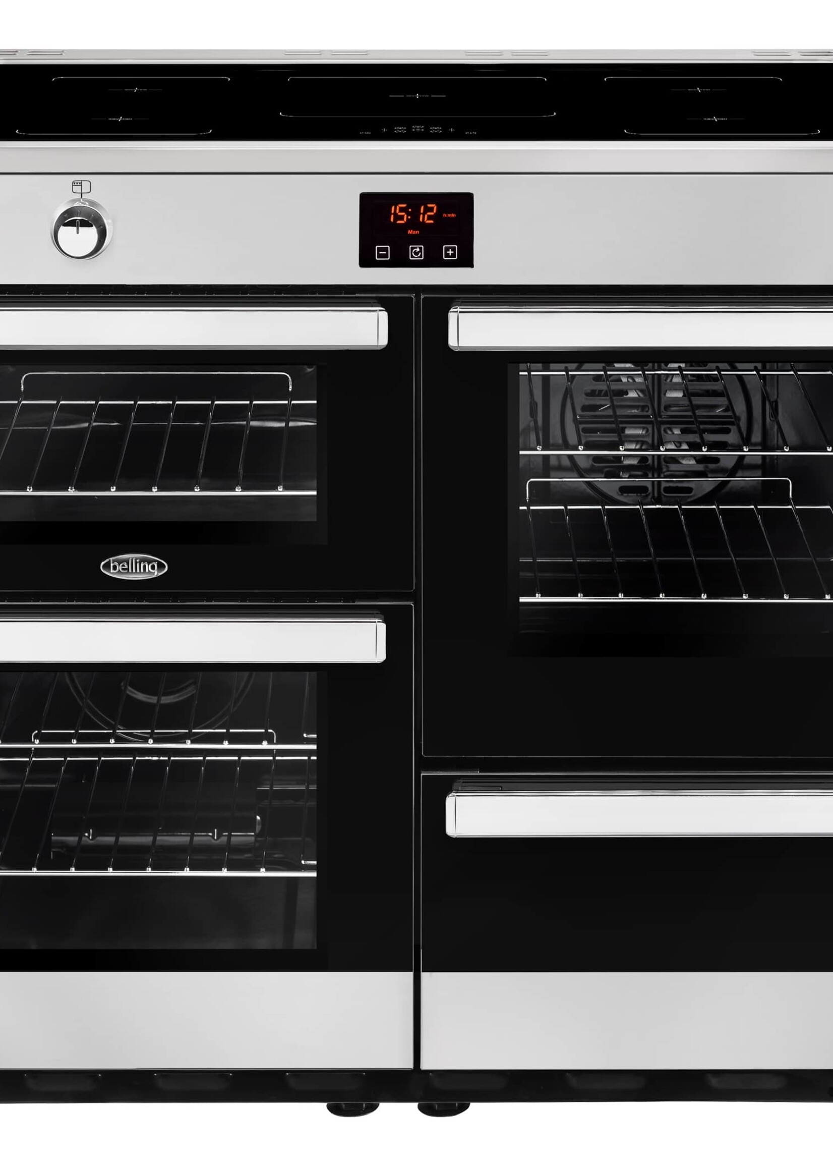 Belling Cookcentre 100 Ei Inductiefornuis - 100  cm - Verkrijgbaar in Zwart & RVS