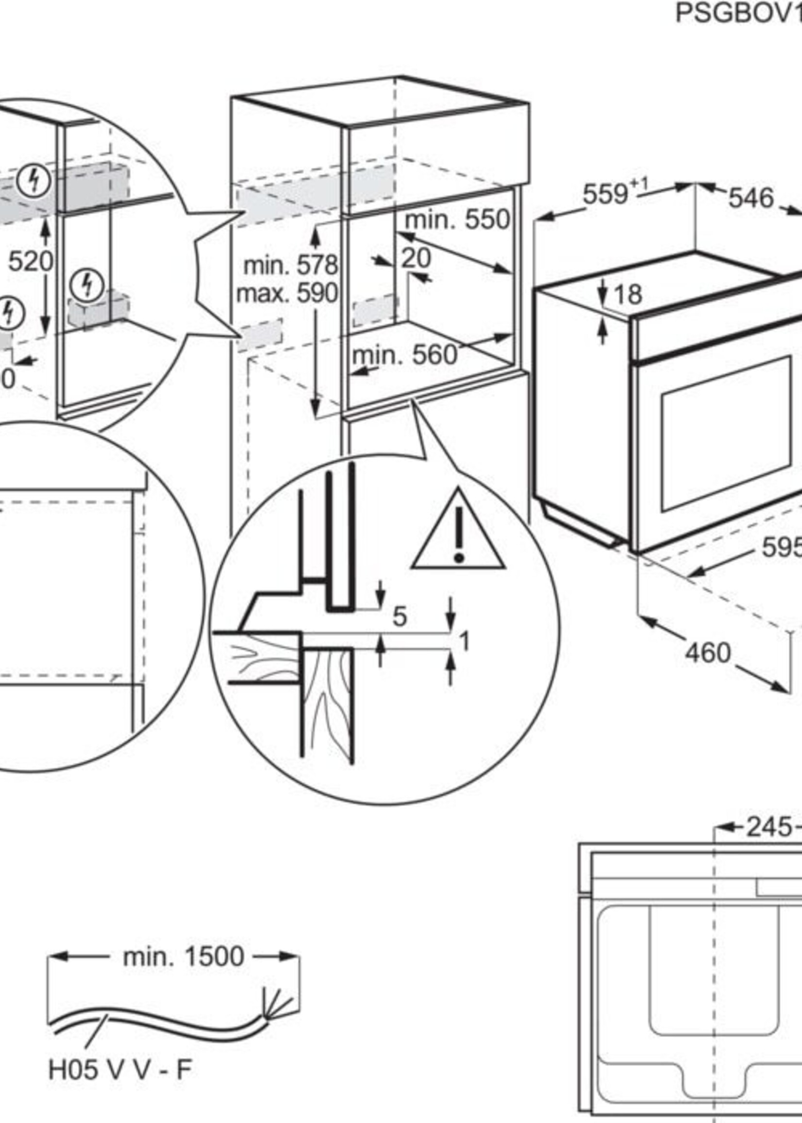 AEG BSK792280T Combi stoomoven - 60 cm